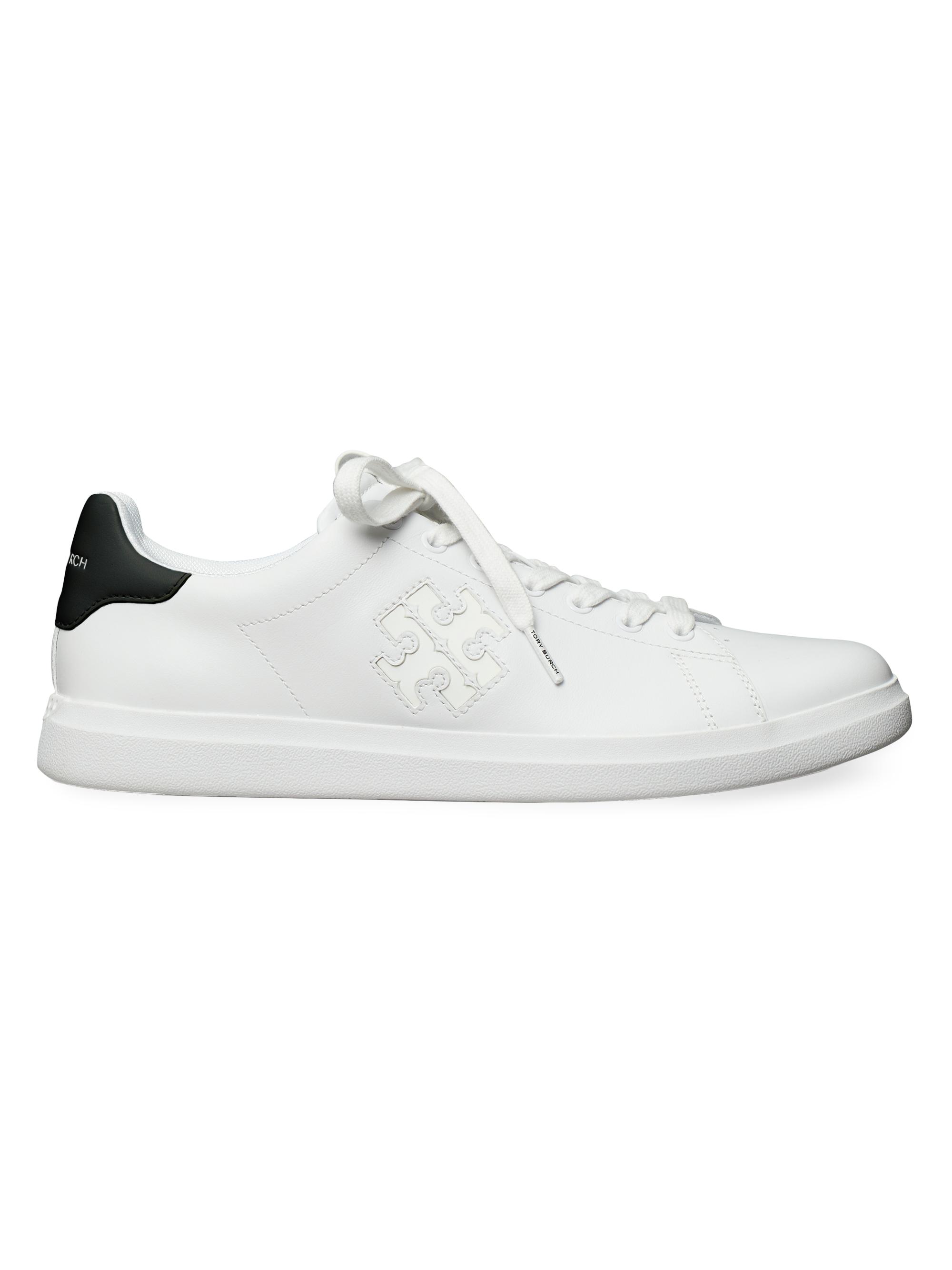 Tory Burch Women's Double T Howell Leather Sneakers - White