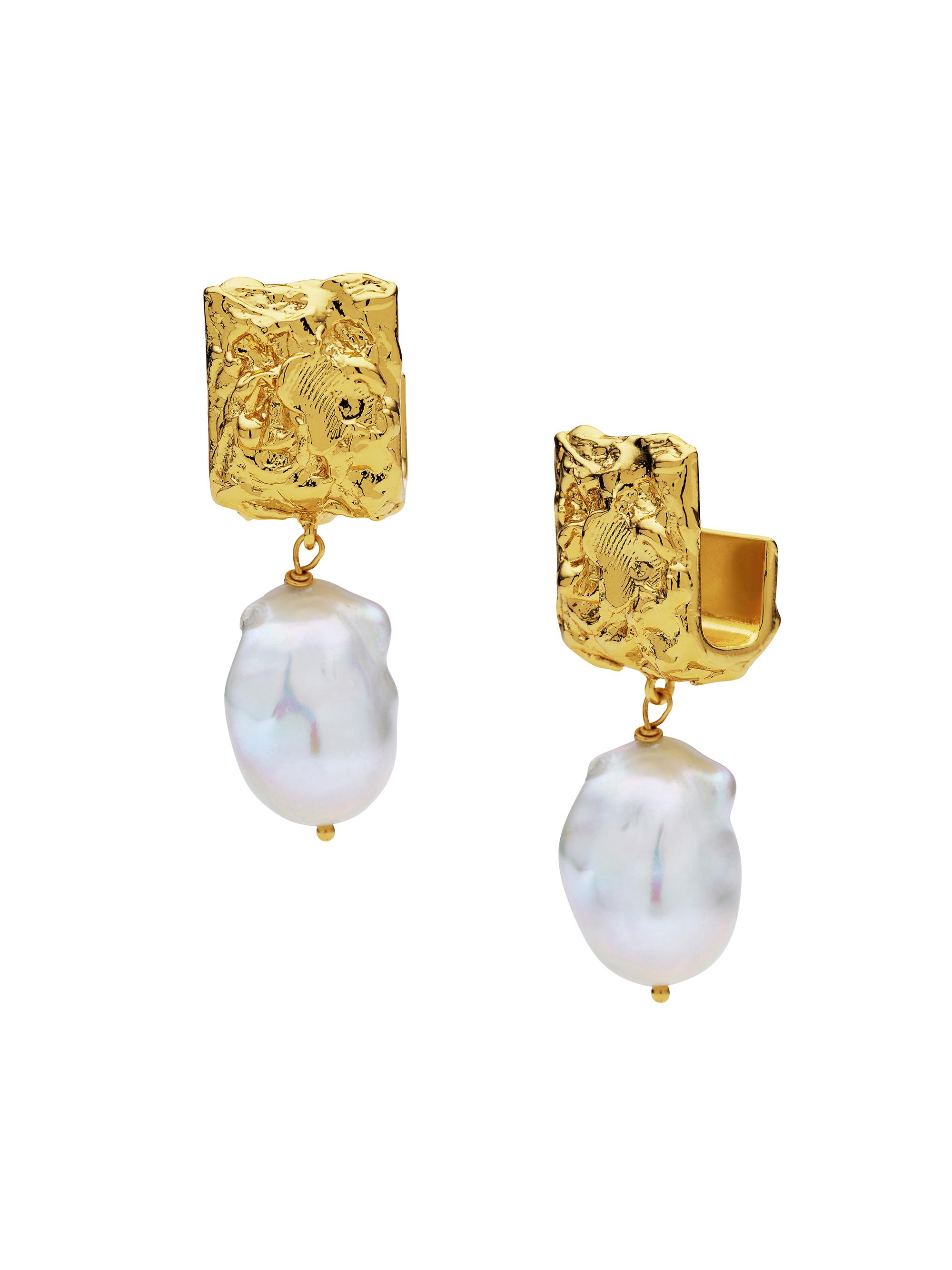 Amber Sceats Women's Zagora Lottie 24K-Gold-Plated & Cultured Freshwater Pearl Drop Earrings - Yellow Gold