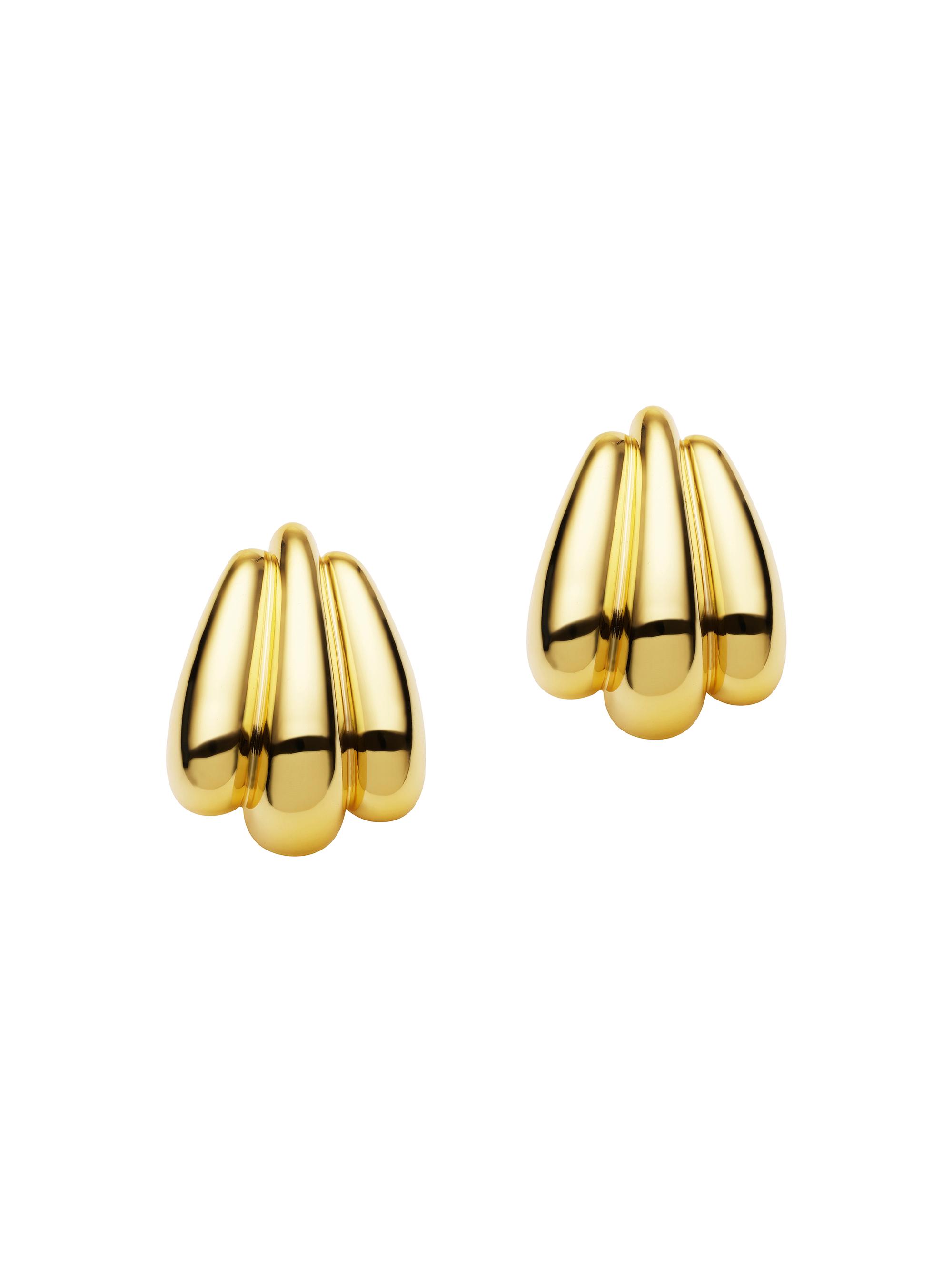 Amber Sceats Women's Zagora Quinnie Fluted 24K-Gold-Plated Drop Earrings - Yellow Gold