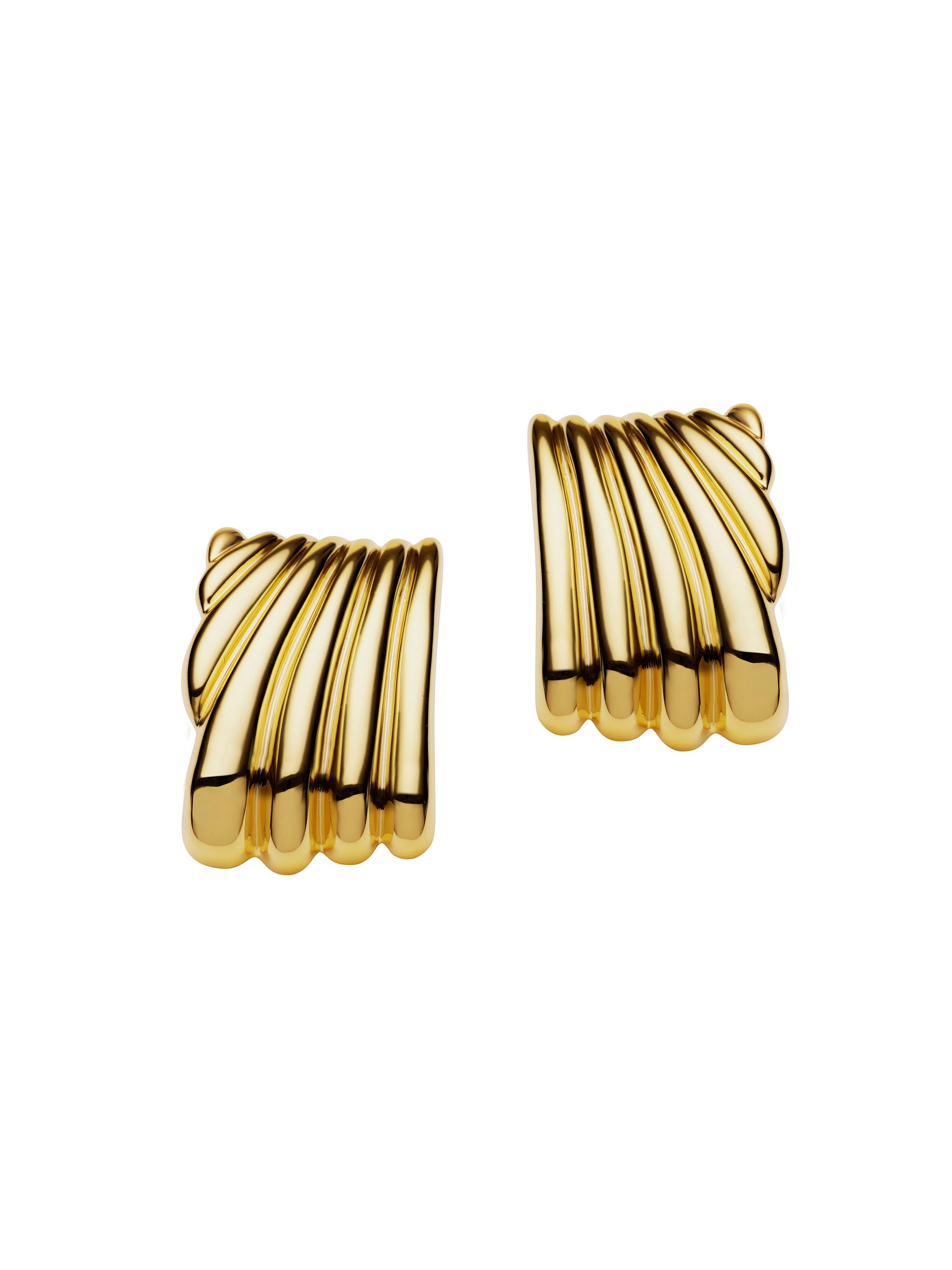 Amber Sceats Women's Zagora Sunnie Fluted 24K-Gold-Plated Drop Earrings - Yellow Gold