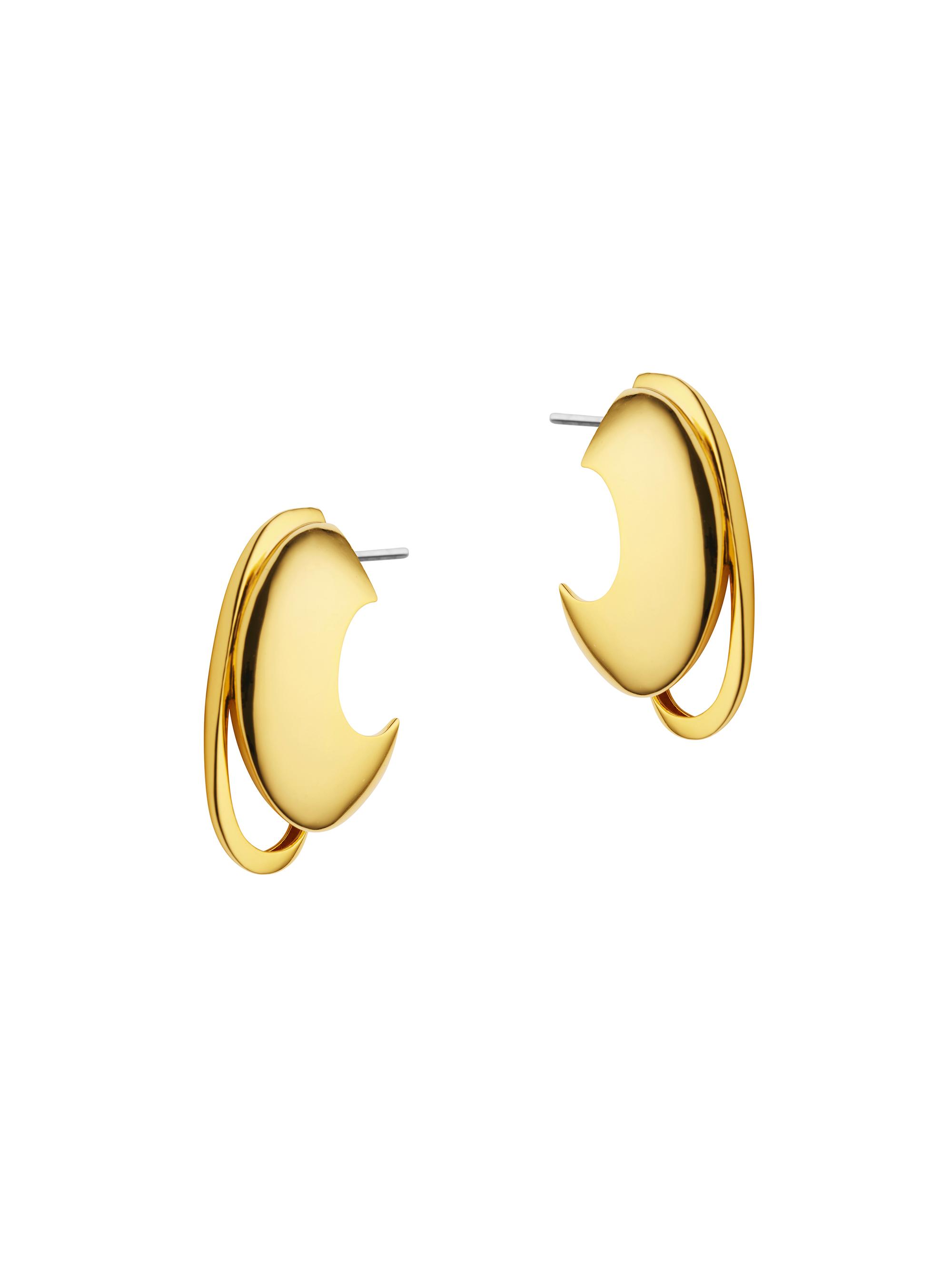 Amber Sceats Women's Zagora Vessie 24K-Gold-Plated Hoop Earrings - Yellow Gold
