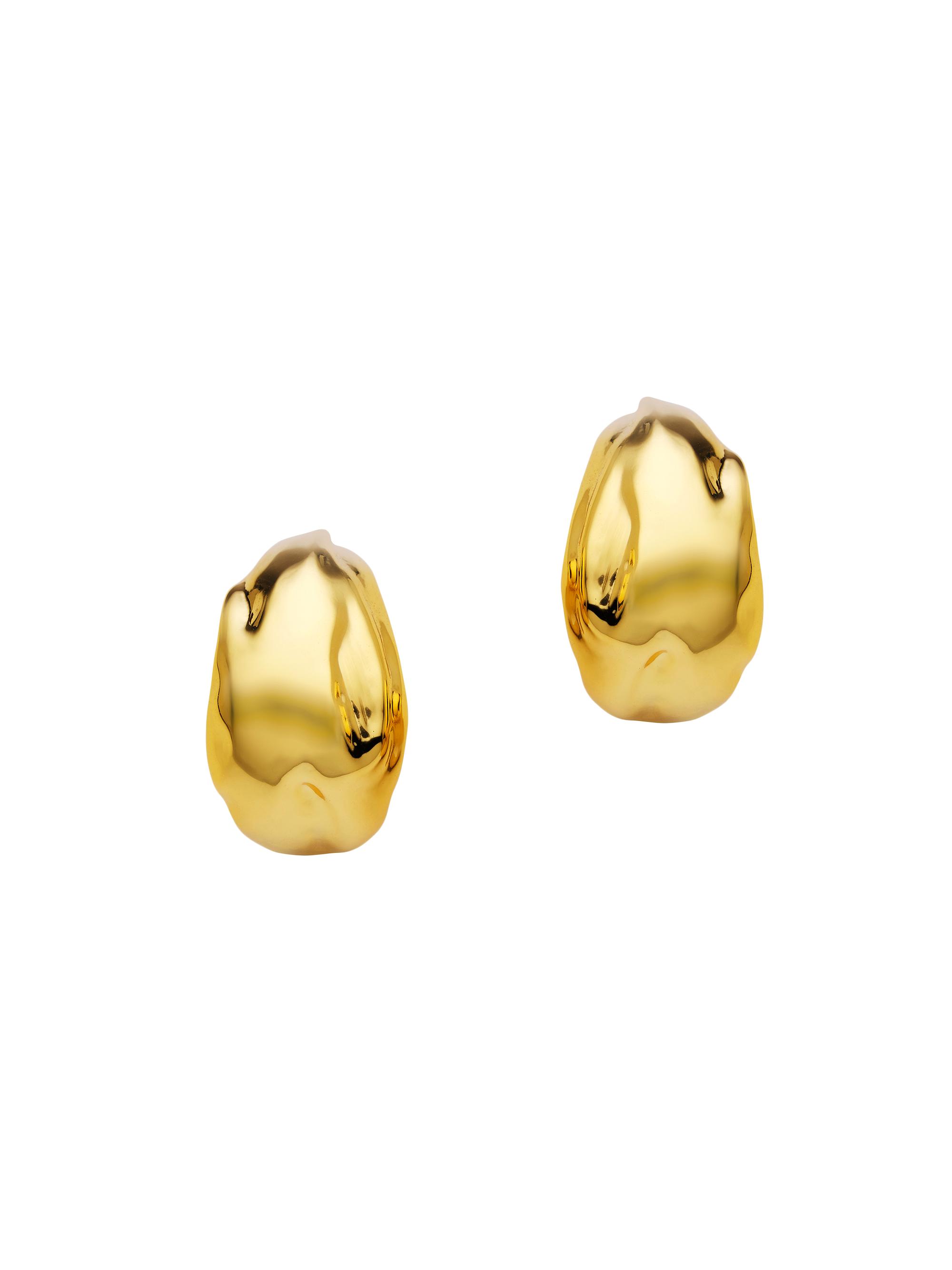 Amber Sceats Women's Zagora Petite Florie 24K-Gold-Plated Hoop Earrings - Yellow Gold