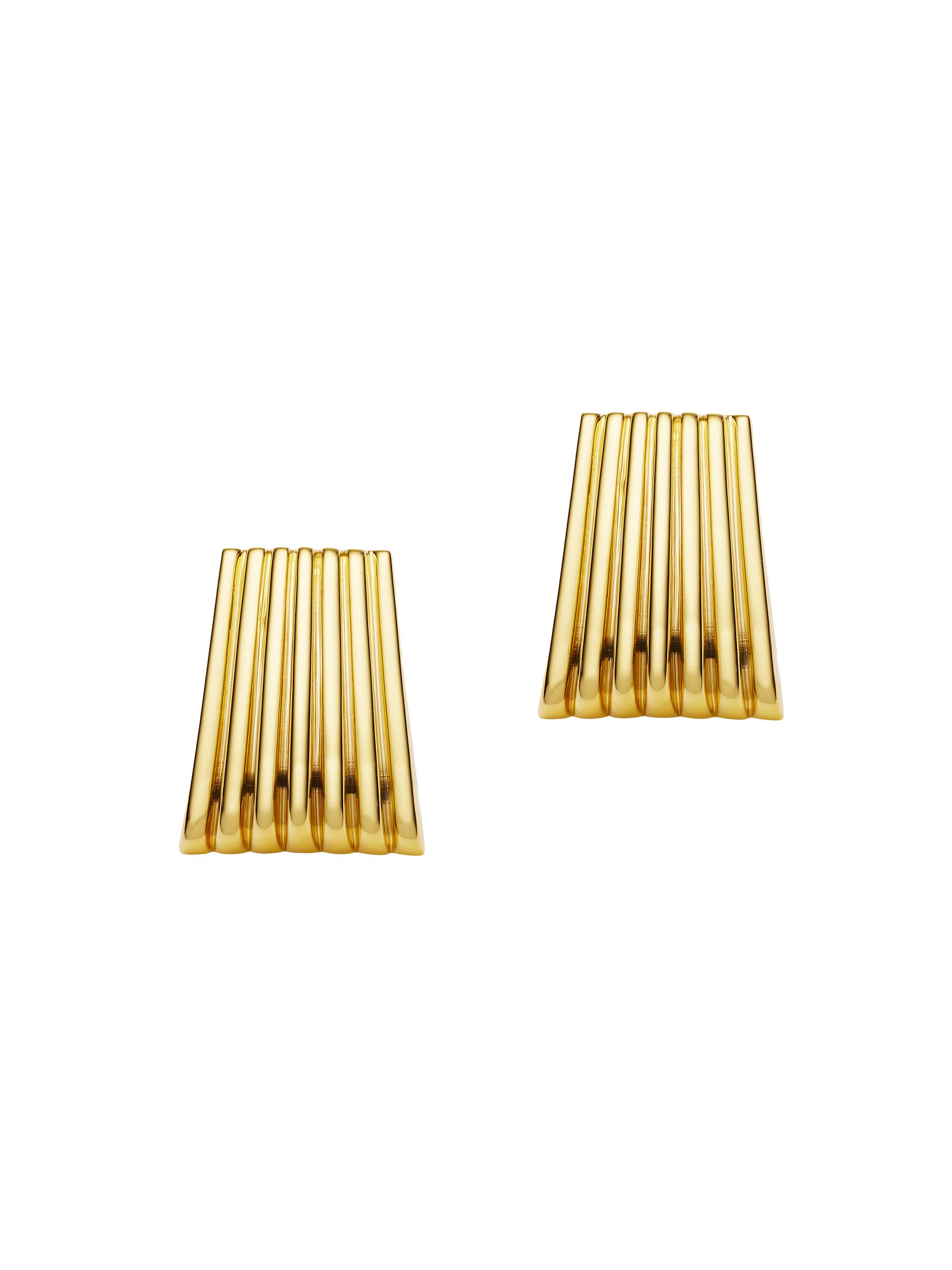 Amber Sceats Women's Zagora Junie Fluted 24K-Gold-Plated Drop Earrings - Yellow Gold