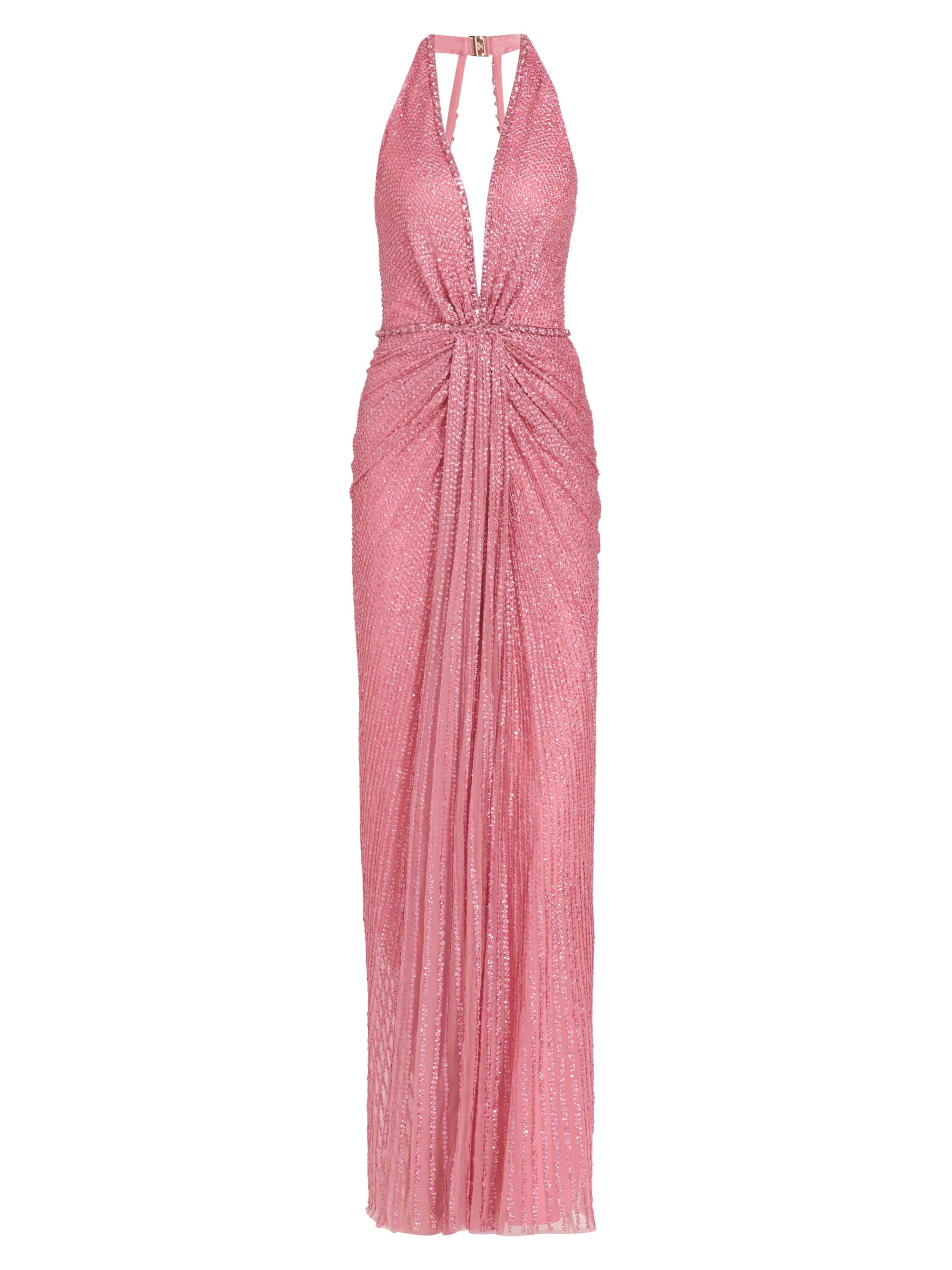 Jenny Packham Women's Summer Party Petunia Beaded Gown - Raspberry Sorbet