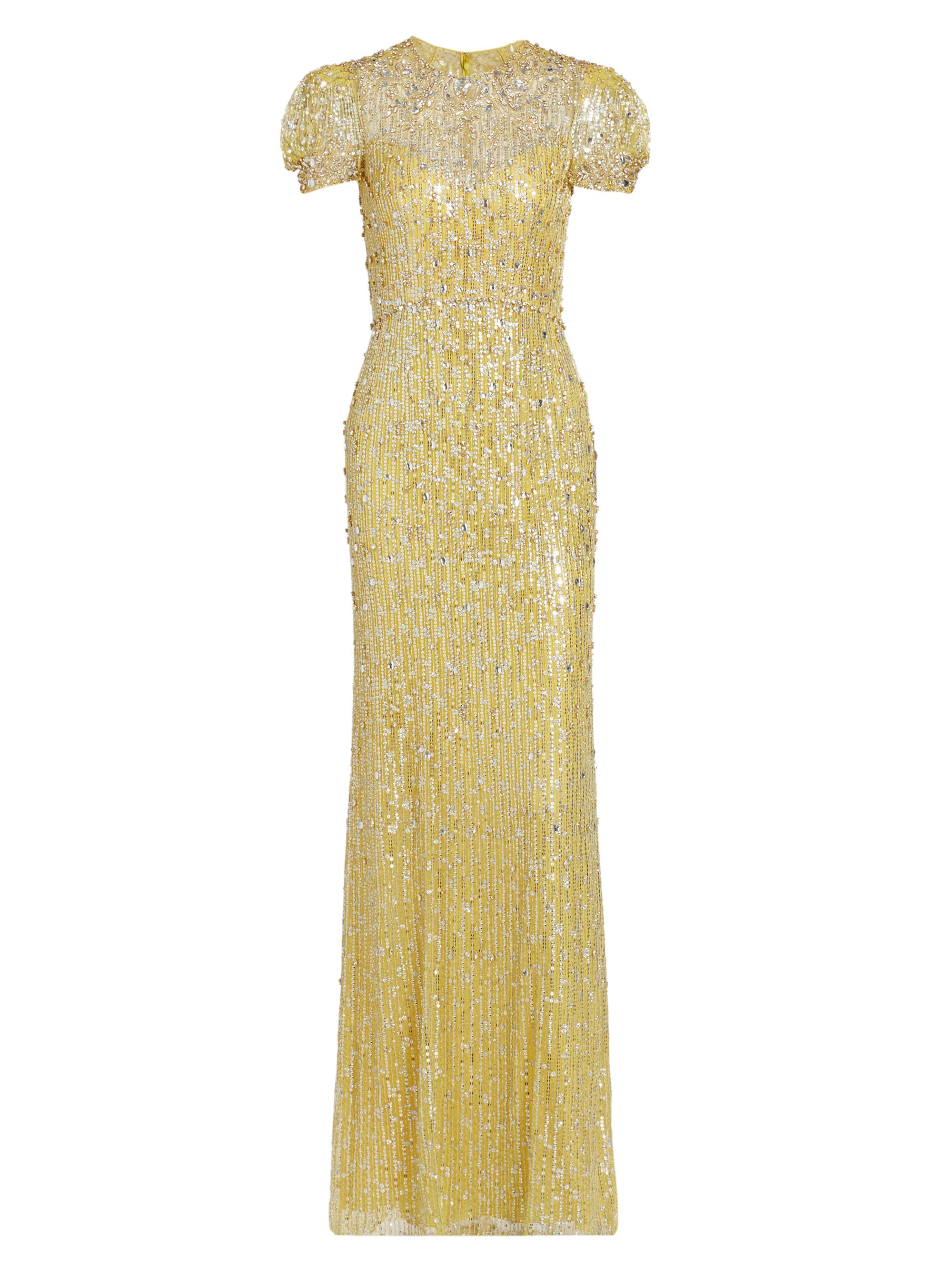 Jenny Packham Women's Summer Party Aster Beaded Gown - Canary Yellow