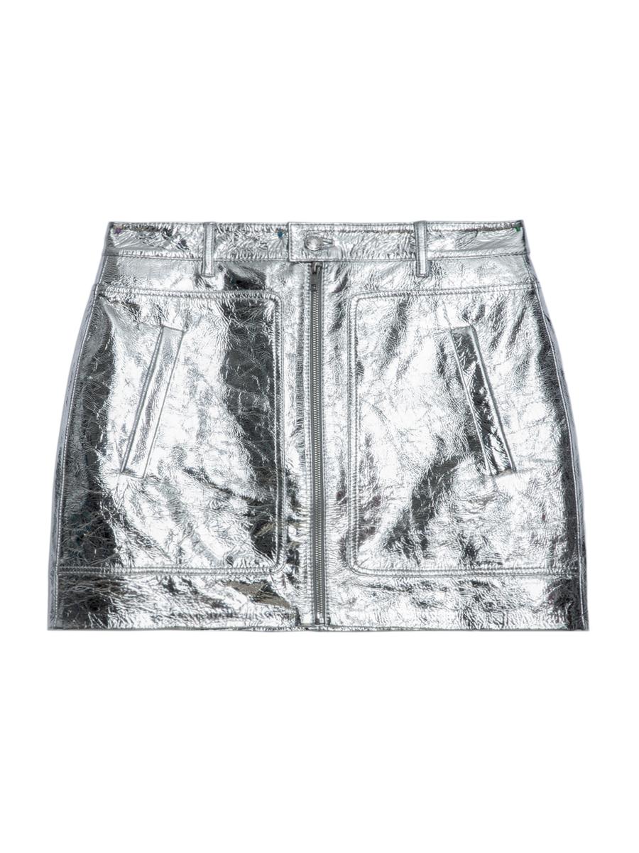 Zadig & Voltaire John Cuir Metal Miniskirt | Saks Fifth Avenue