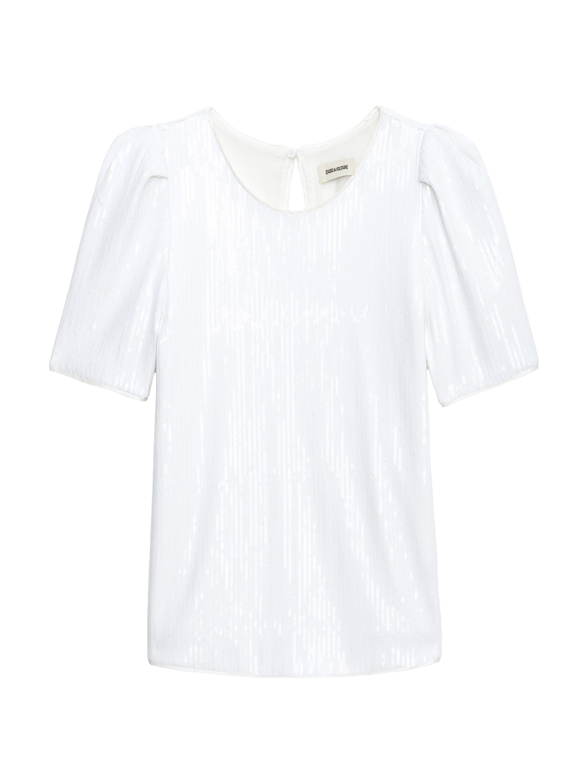 Zadig & Voltaire Women's Tchao Sequined Balloon-Sleeve Blouse - Judo