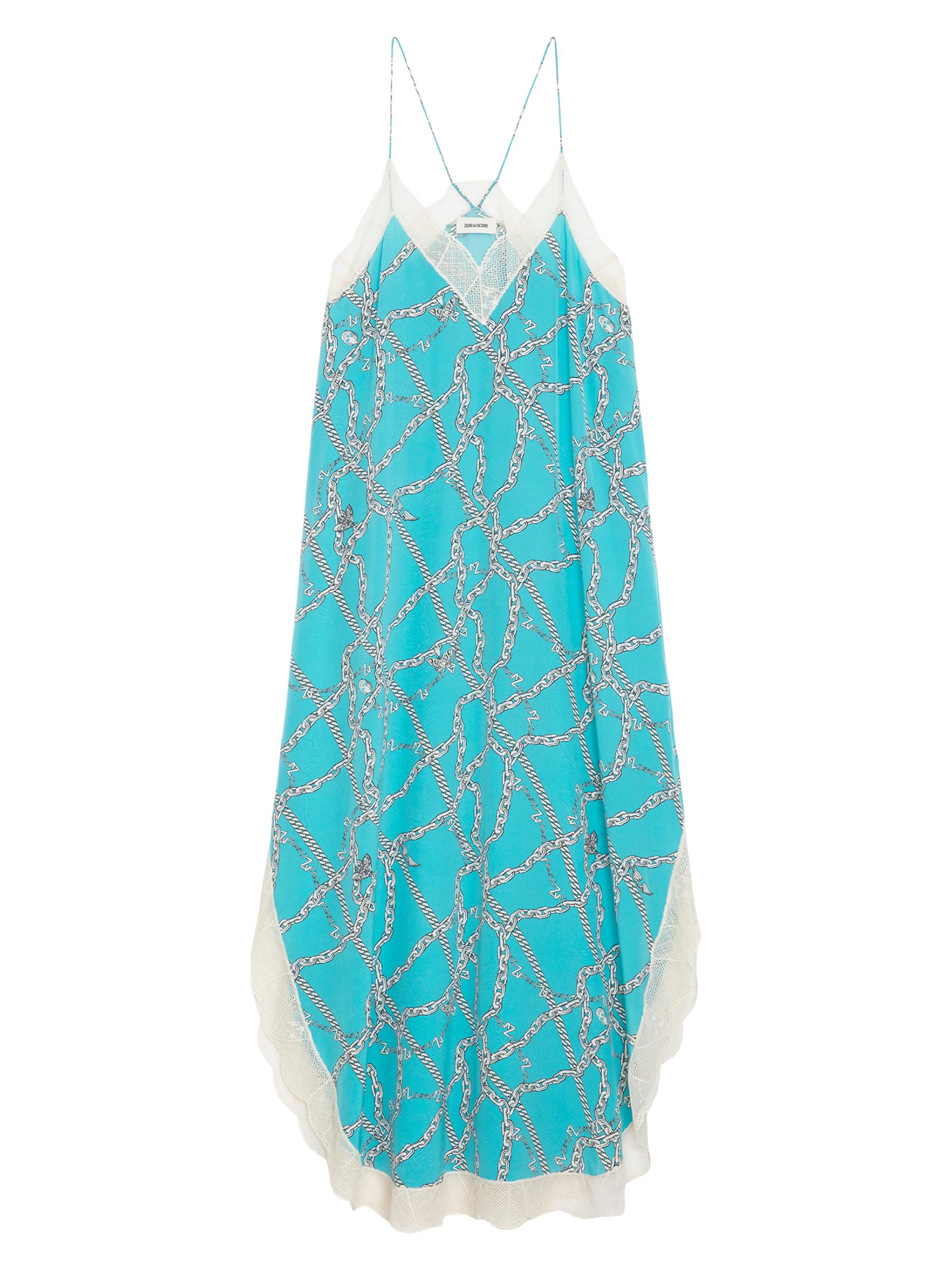 Zadig & Voltaire Women's Ristyl Chains Silk Maxi Dress - Aqua