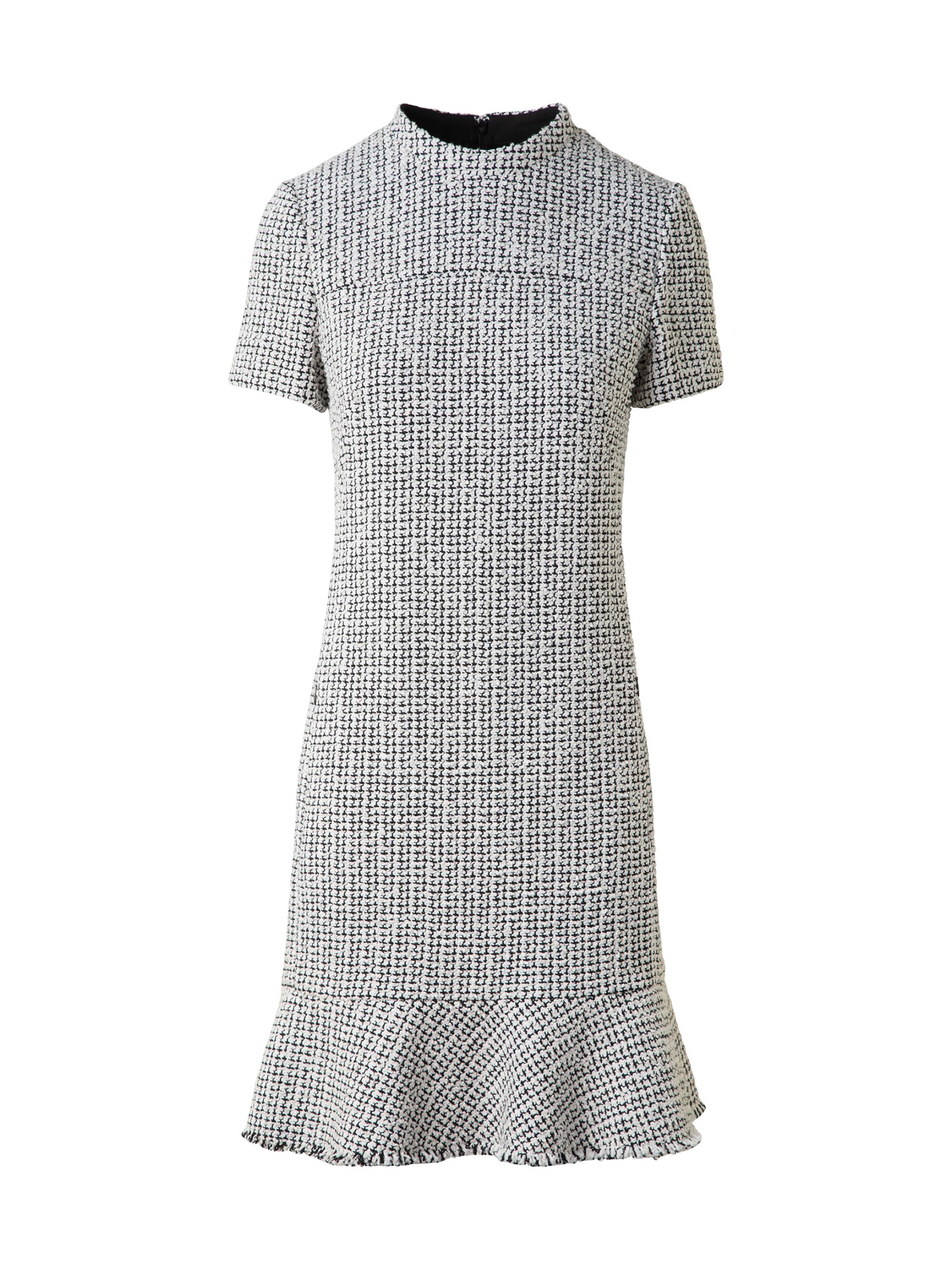 Akris punto Women's Tweed Flounce Minidress - Cream Black