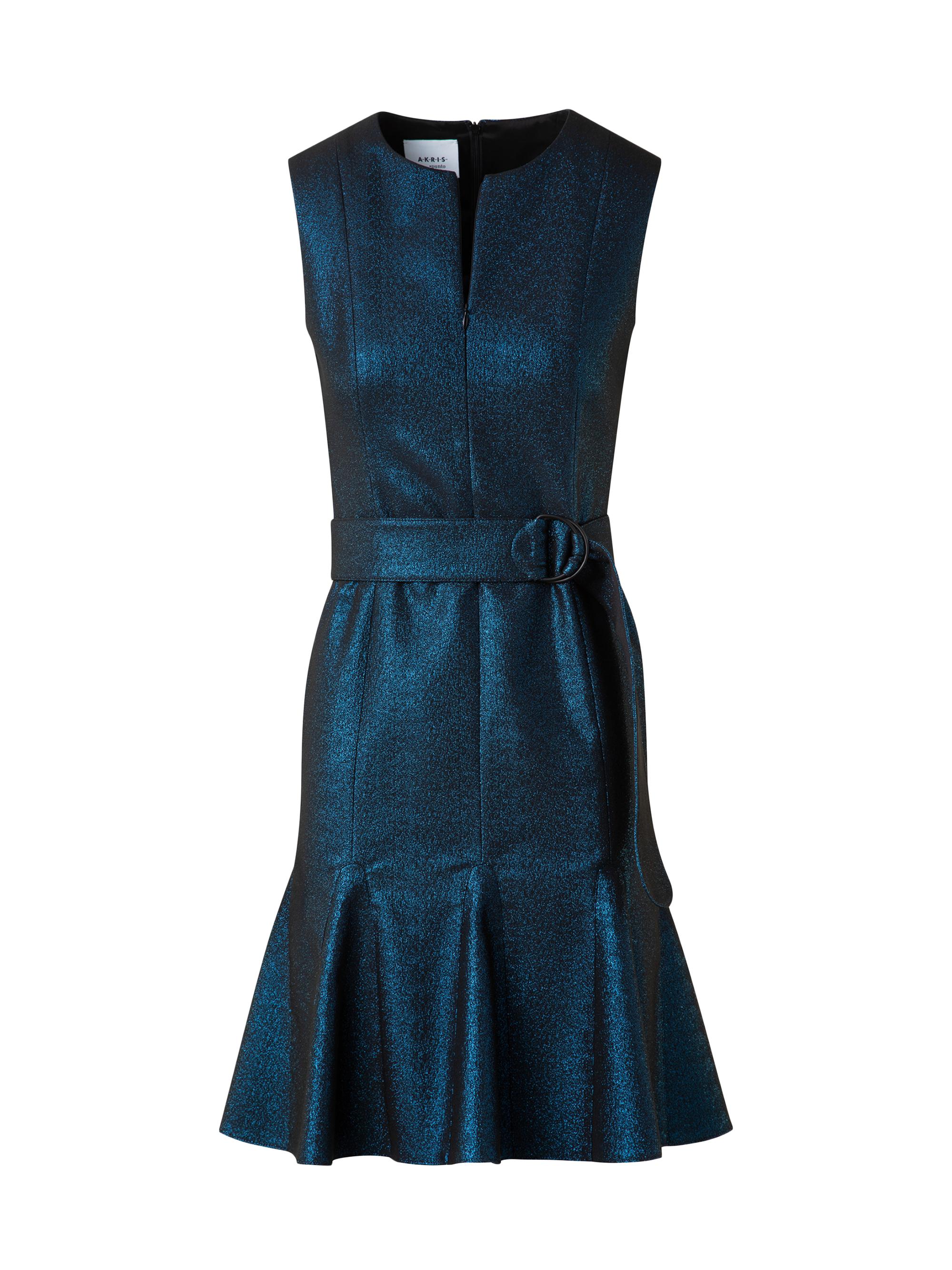 knee length dresses for ladies Dezi Metallic Detail Wired Denim Dress