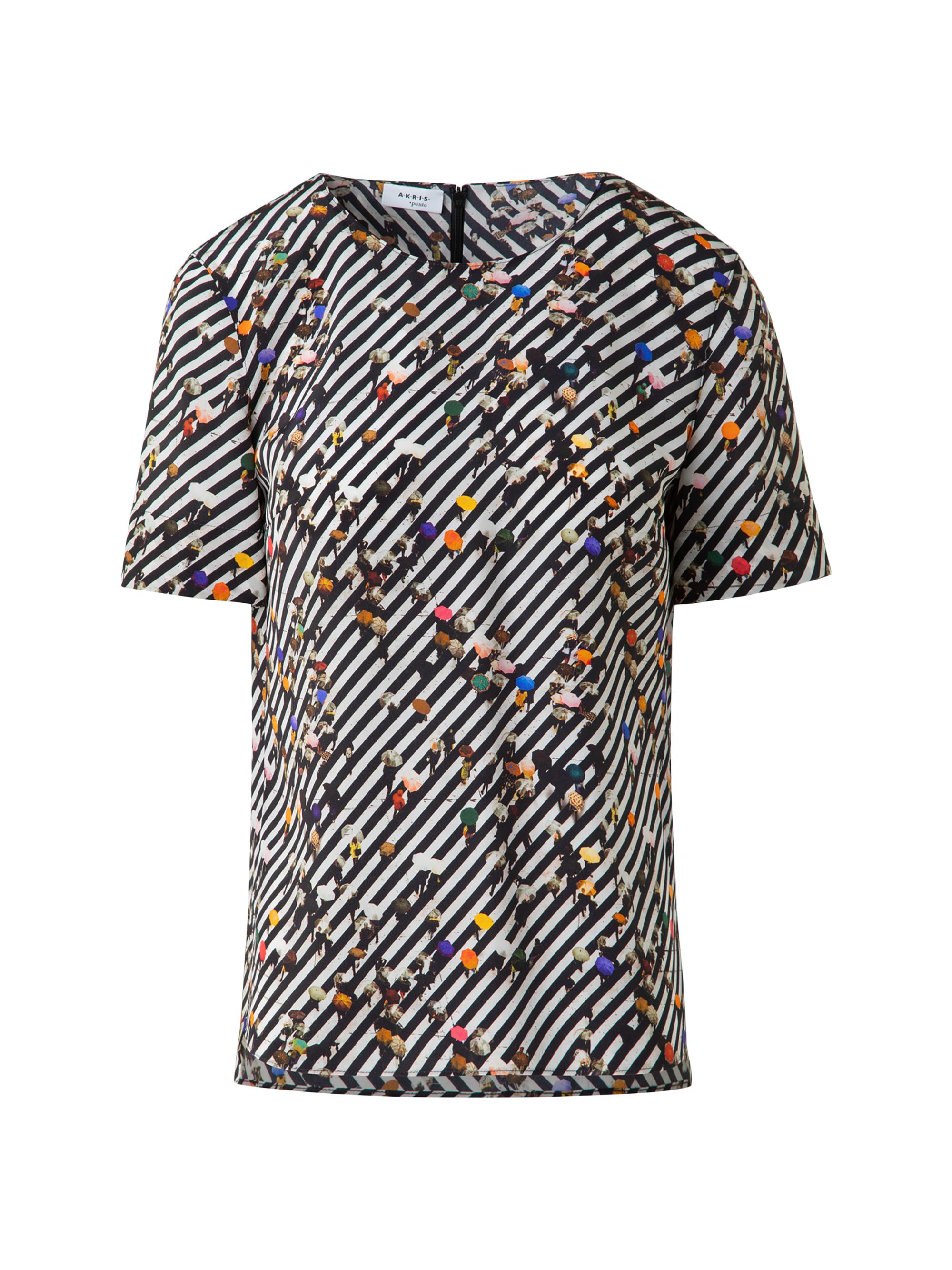 Akris punto Women's Diagonal Stripe Silk Top