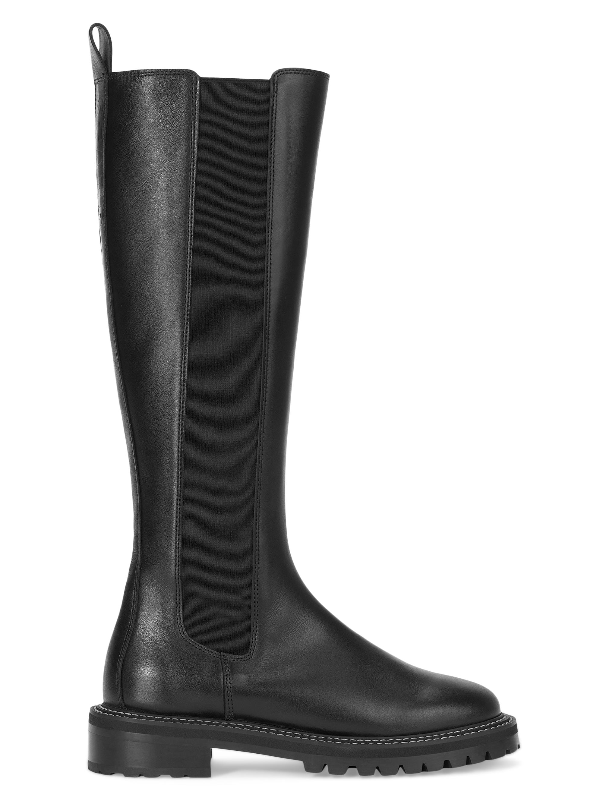 Ganni Cleated Knee-High Chelsea Boots | Saks Fifth Avenue
