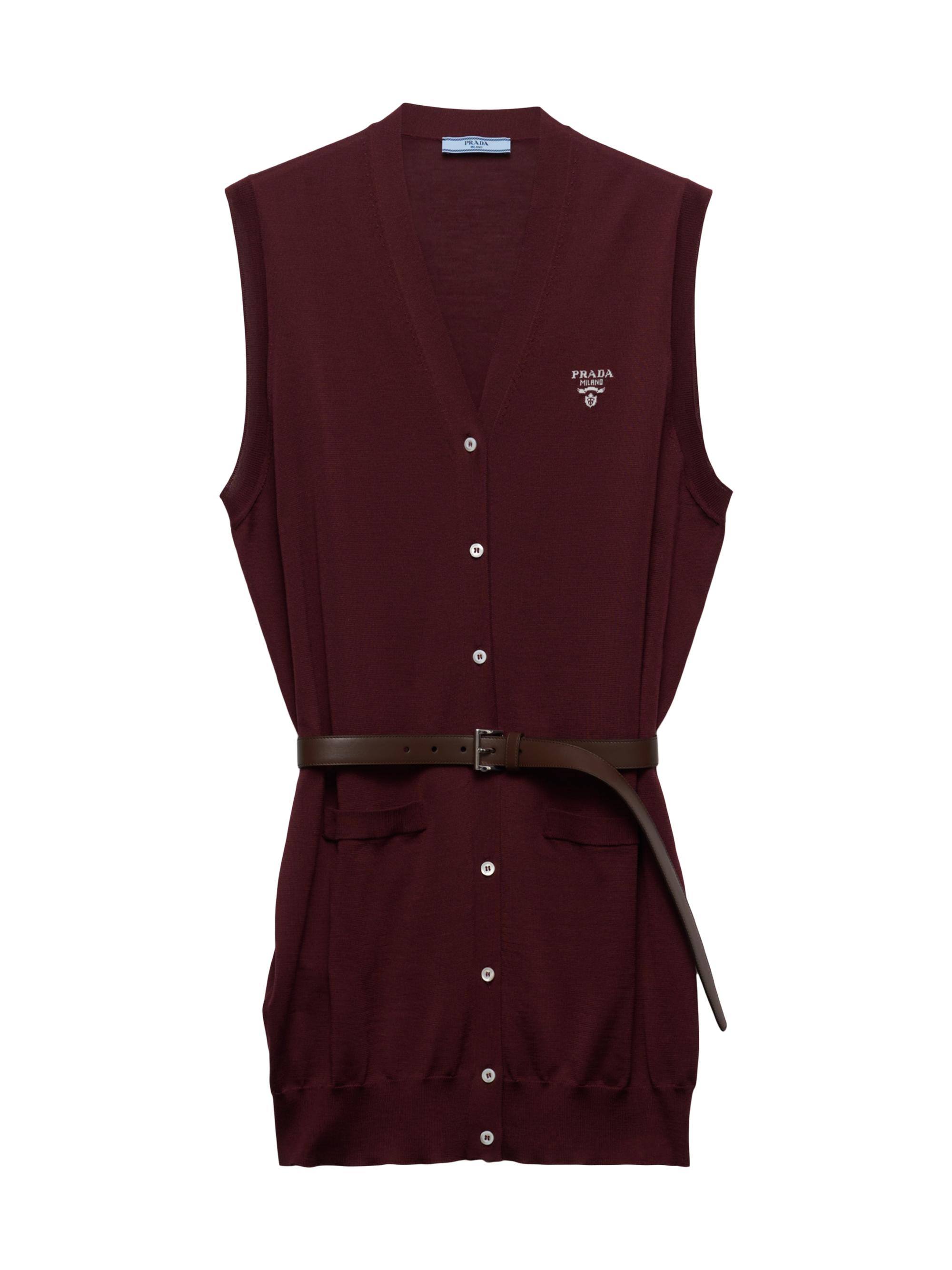 Prada Women's Silk Mini-Dress - Dark Red