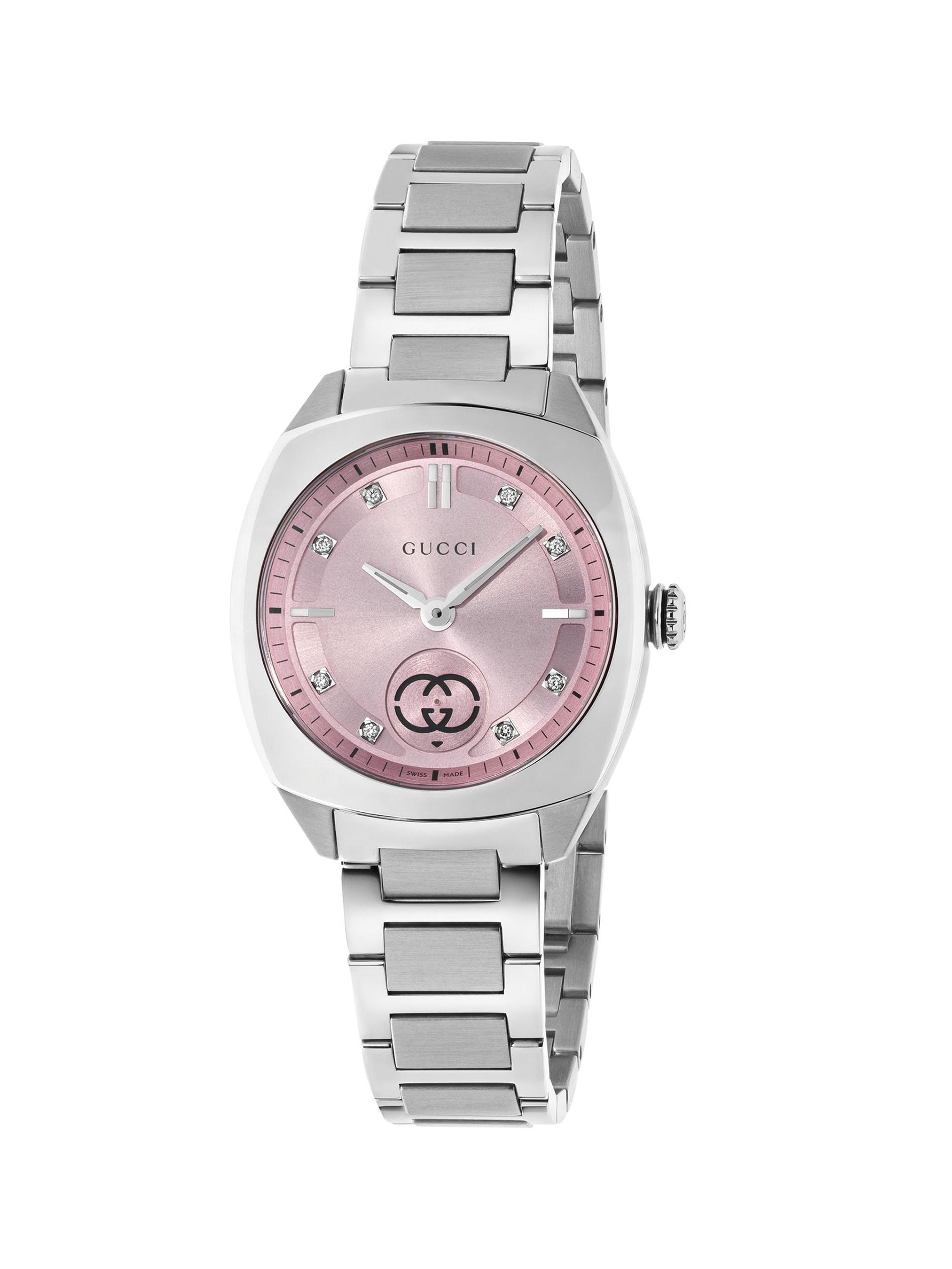 Gucci Women's Interlocking G Stainless Steel & 0.046 TCW Diamond Bracelet Watch/29MM - Steel