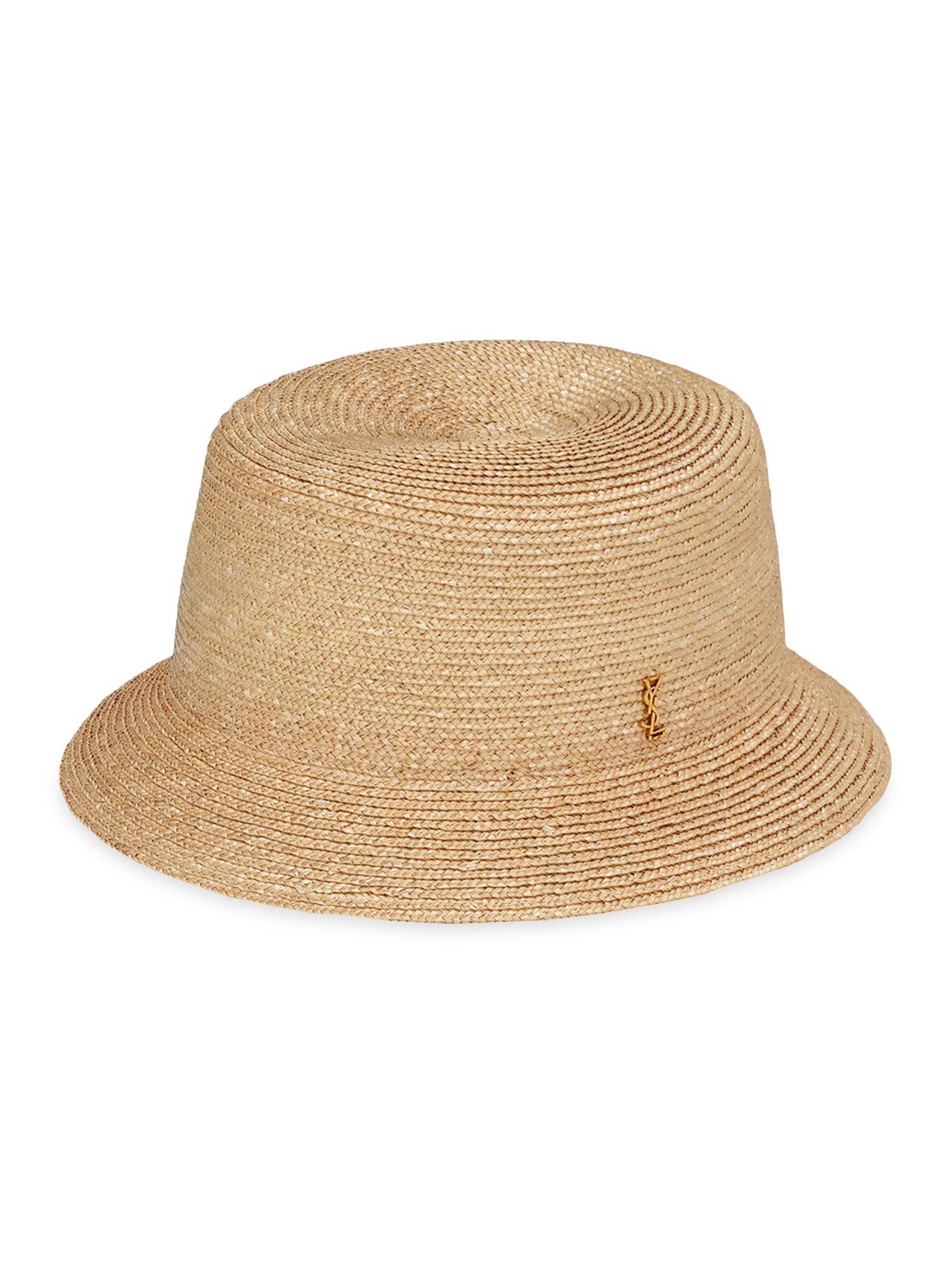 Saint Laurent Women's Maglina Straw Bucket Hat - Rope