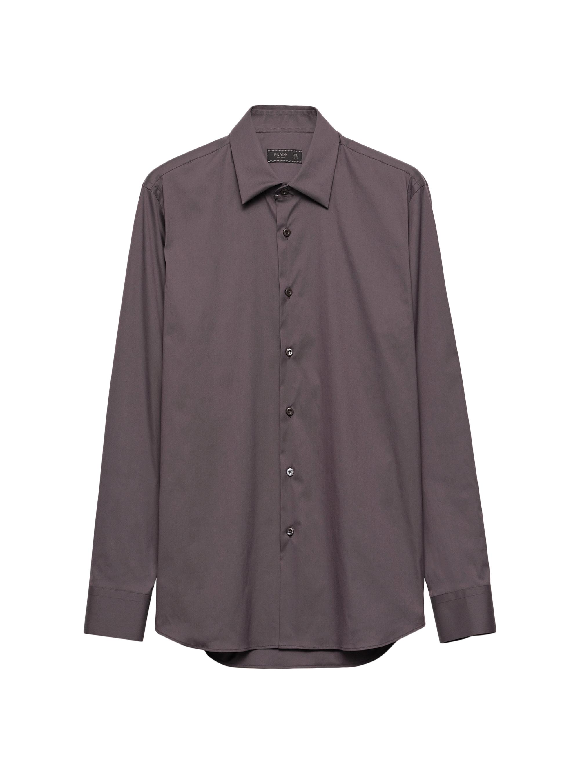 Prada Men's Stretch Cotton Shirt - Grey