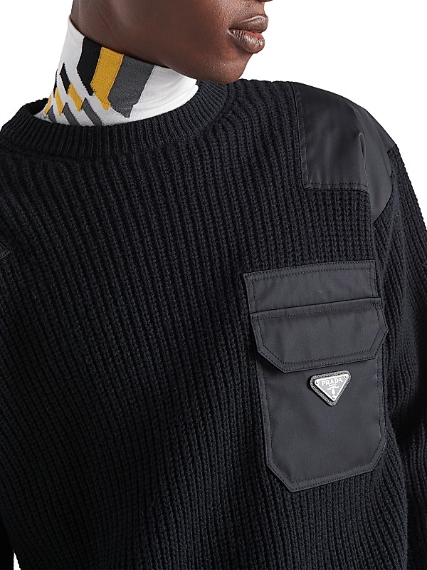 Shop Prada Wool and Re-Nylon Sweater | Saks Fifth Avenue Shop Prada Wool and Re-Nylon Sweater | Saks Fifth Avenue