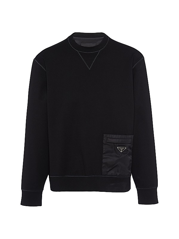 Shop Prada Technical Fabric Sweatshirt | Saks Fifth Avenue Shop Prada Technical Fabric Sweatshirt | Saks Fifth Avenue