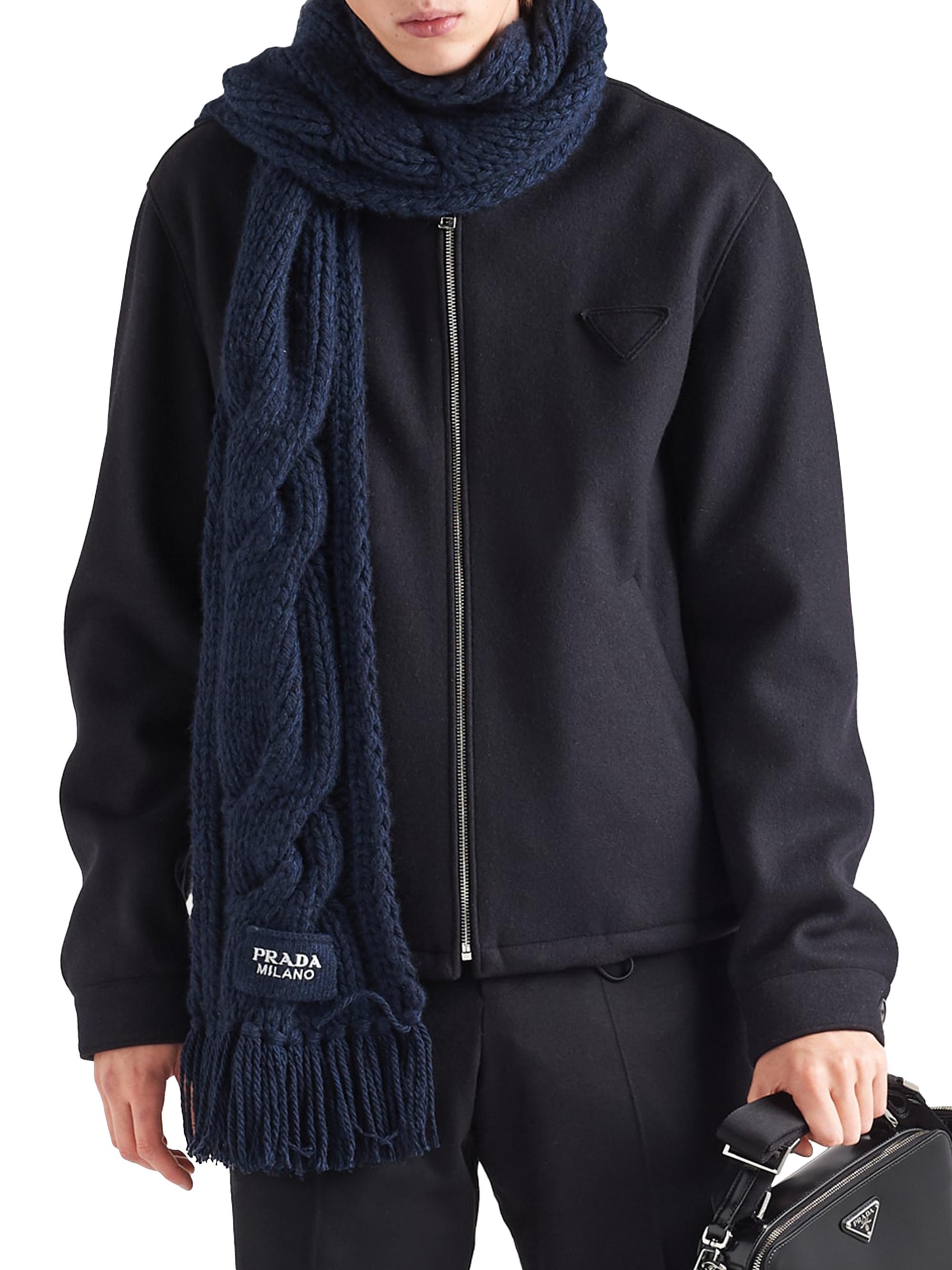 Prada | Black | Men's Wool and Cashmere Blouson Jacket - Black_