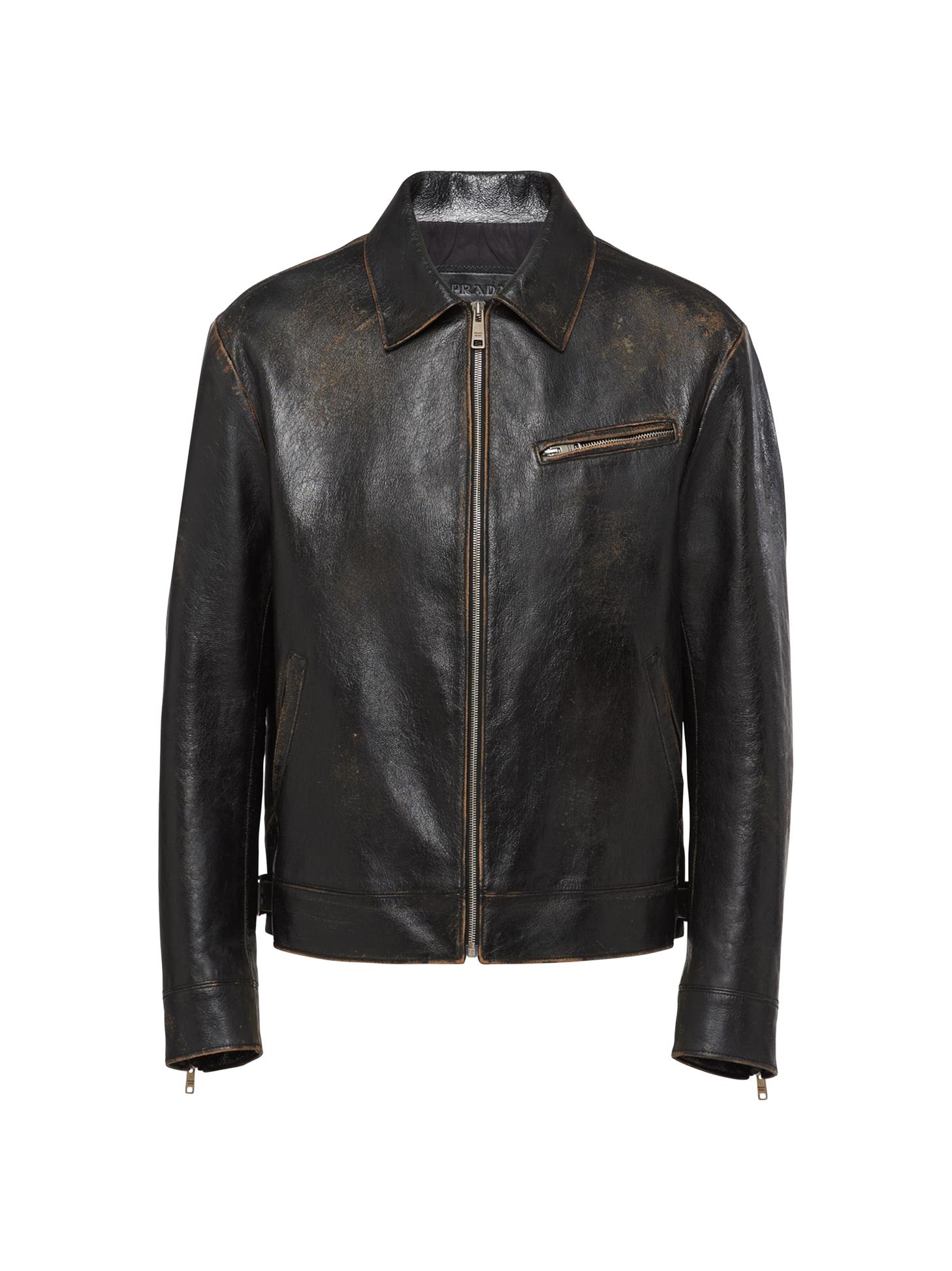 Prada Men's Leather Jacket - Black