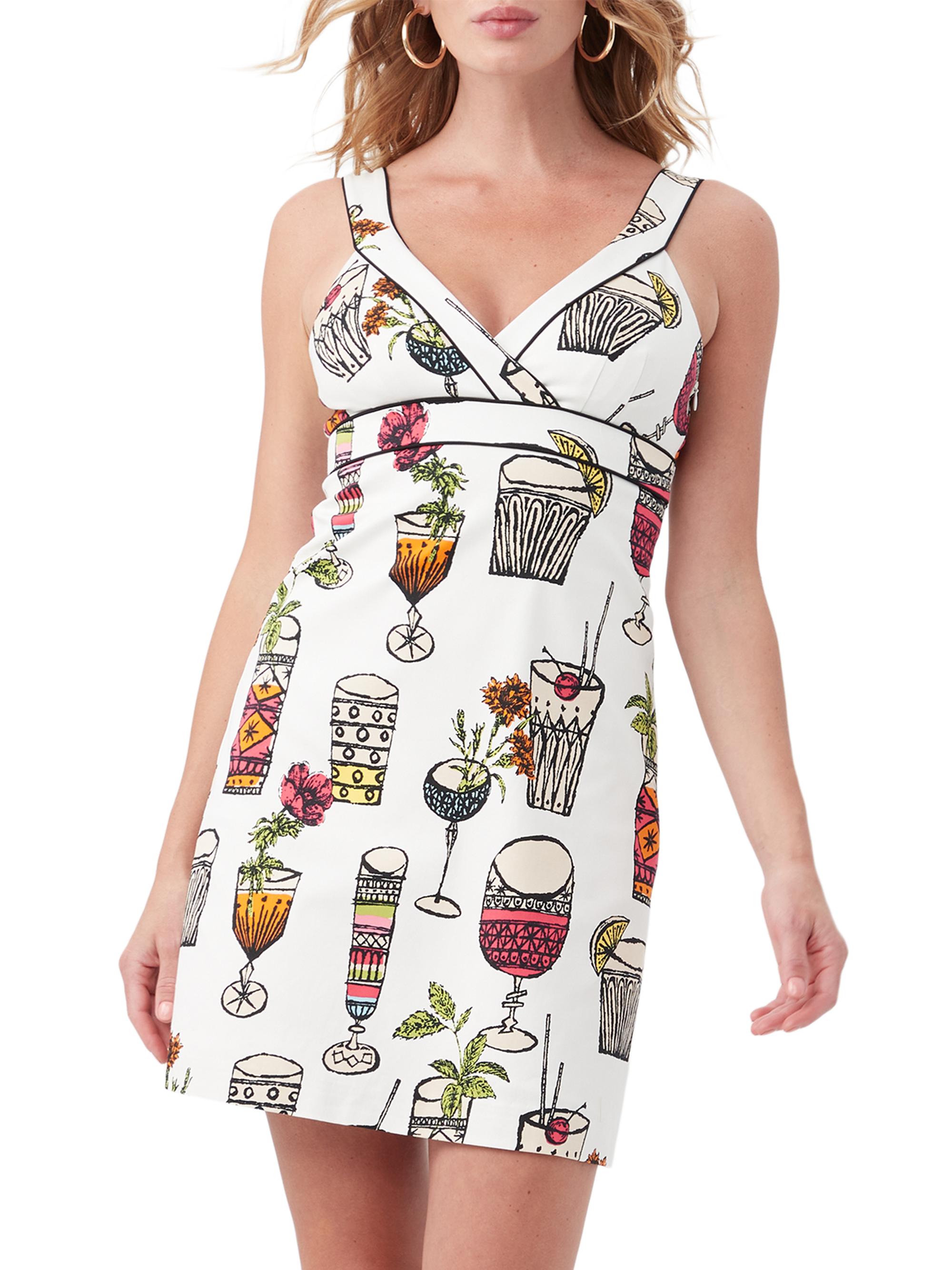 Trina Turk Women's Viviana Cocktail-Print Mini-Dress
