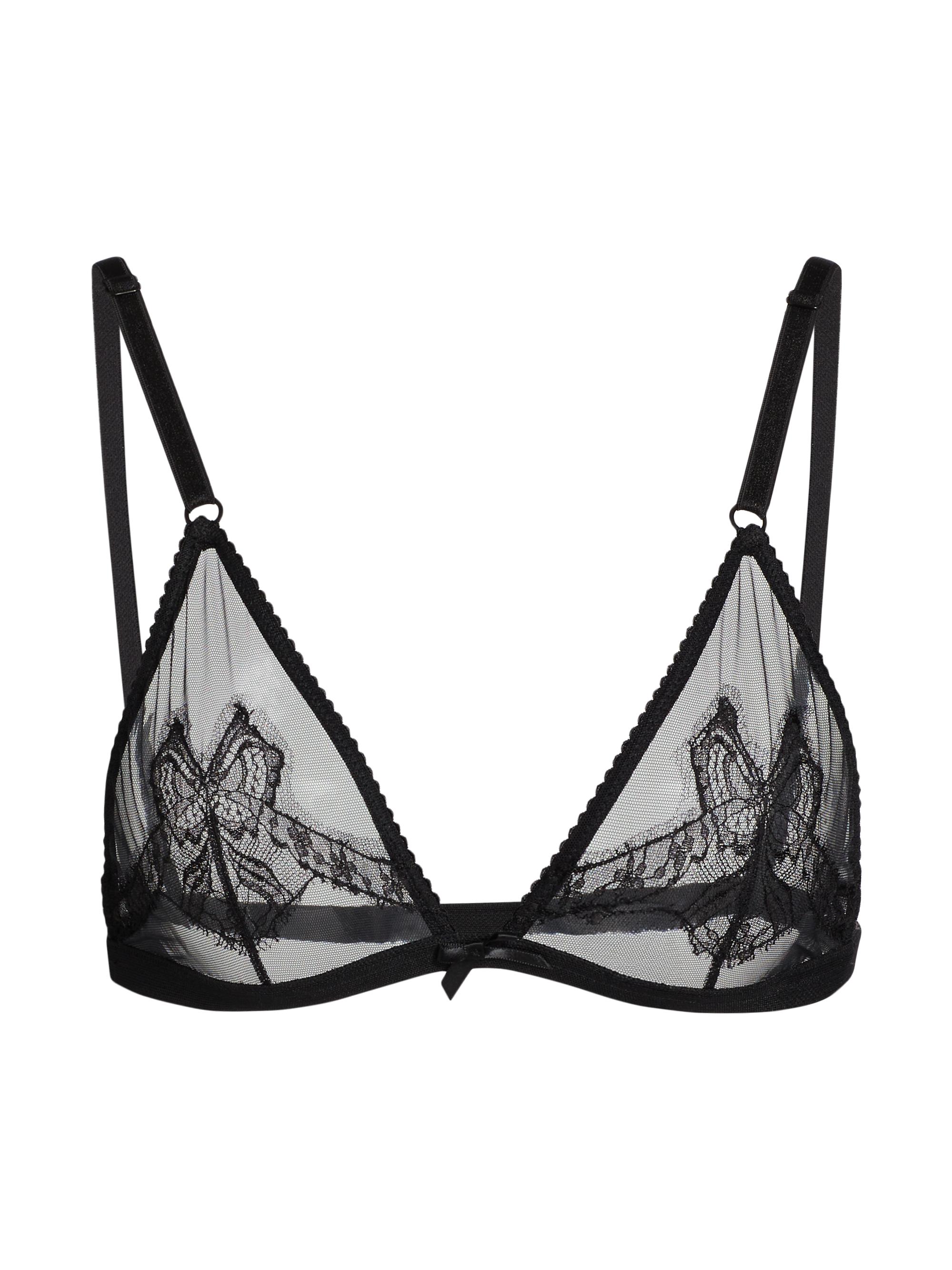 Dolce & Gabbana Women's Bow Mesh Soft Bra - Black