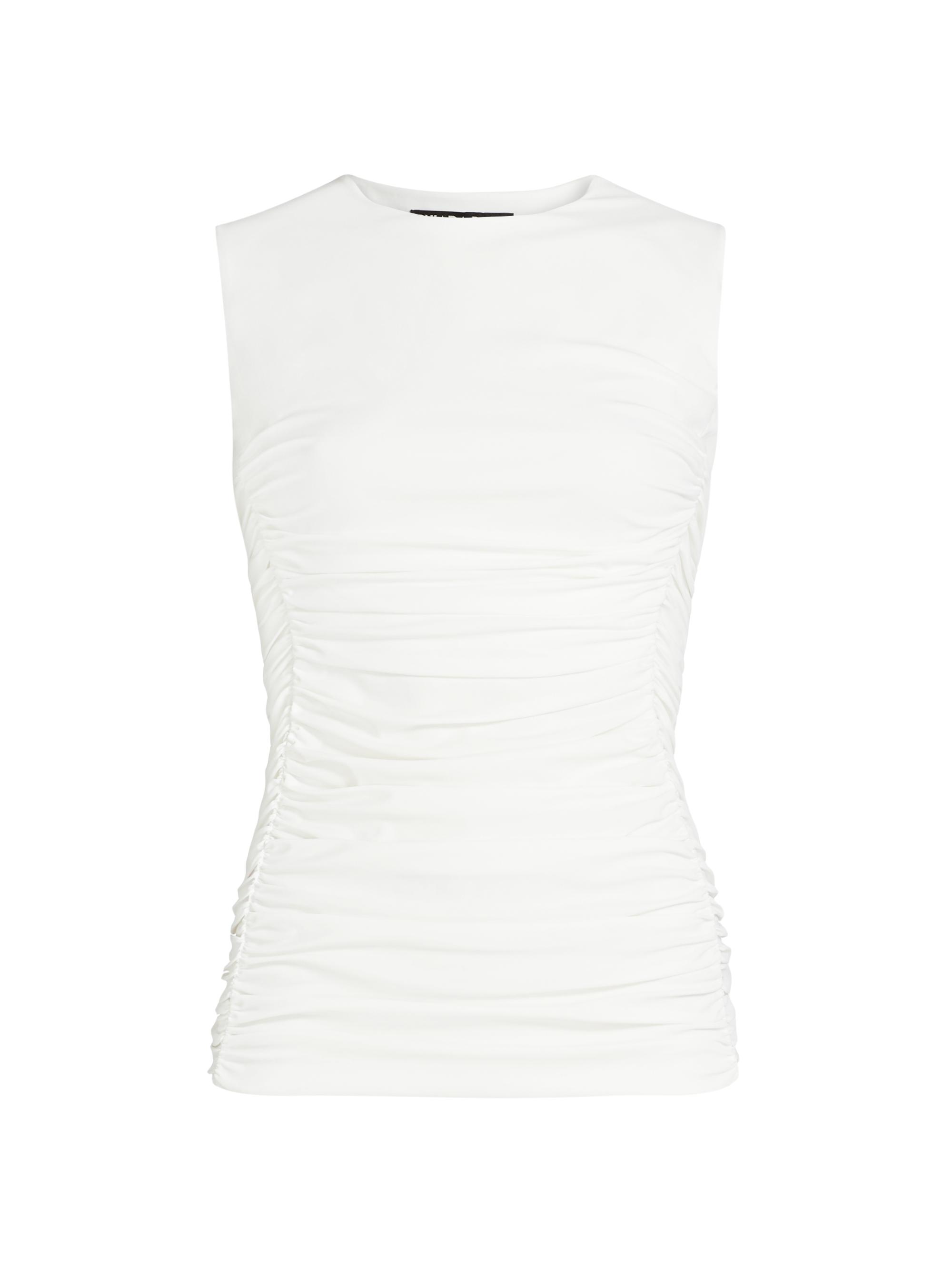 Chiara Boni La Petite Robe Women's Jersey Ruched Shell Tank - White