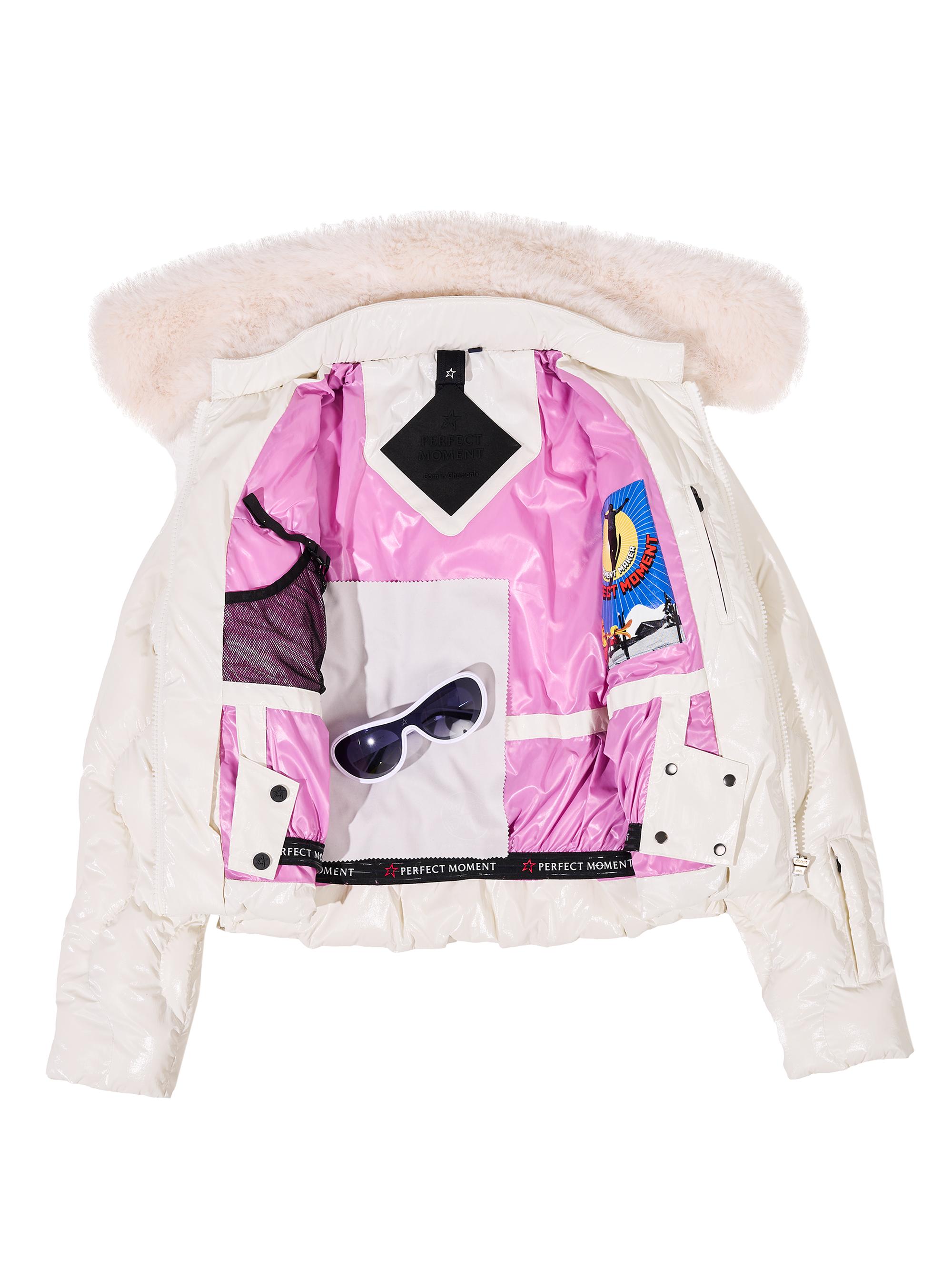 Perfect Moment Carving Faux Fur-Trimmed Quilted Zip-Up