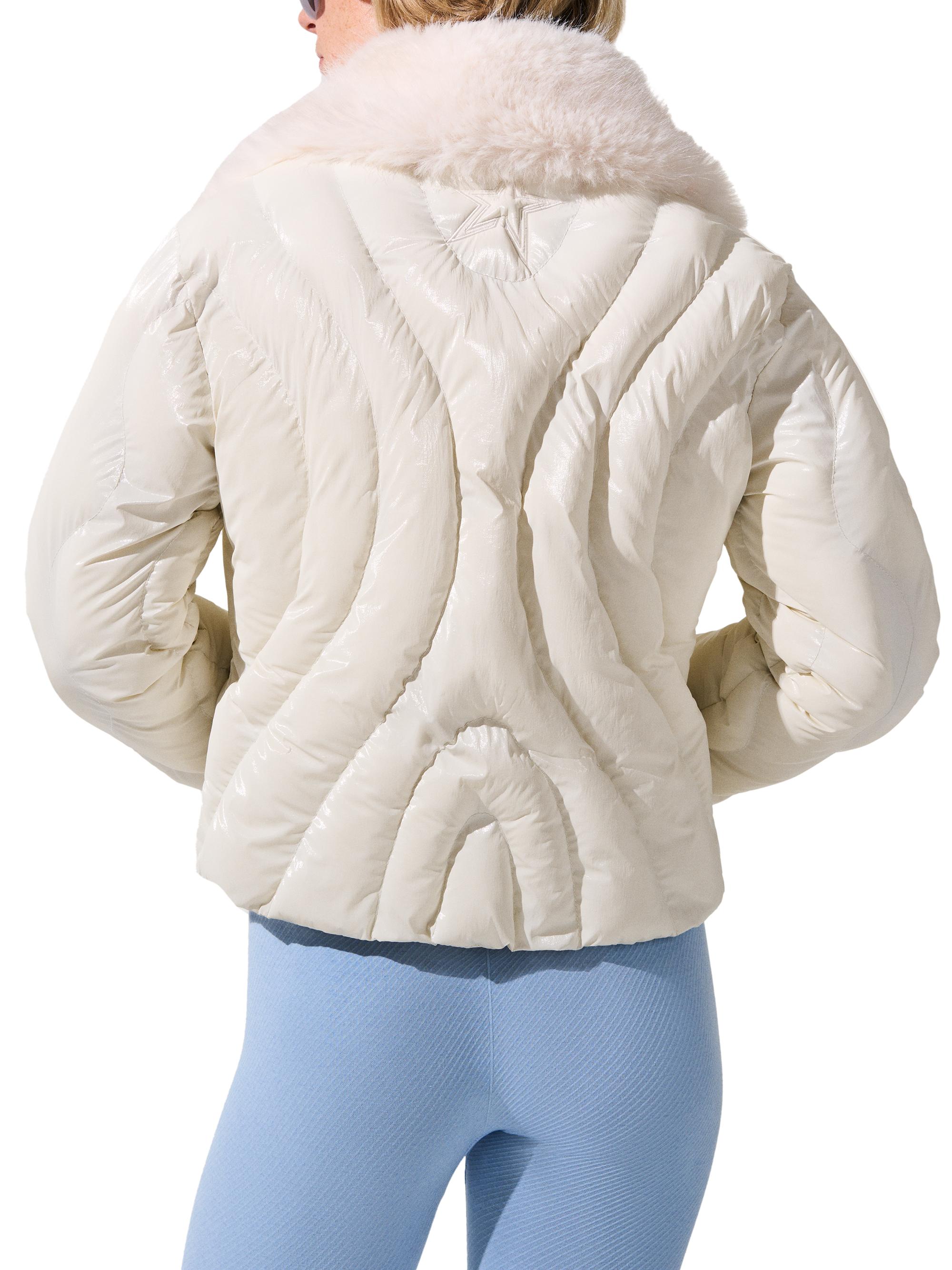 Perfect Moment Carving Faux Fur-Trimmed Quilted Zip-Up