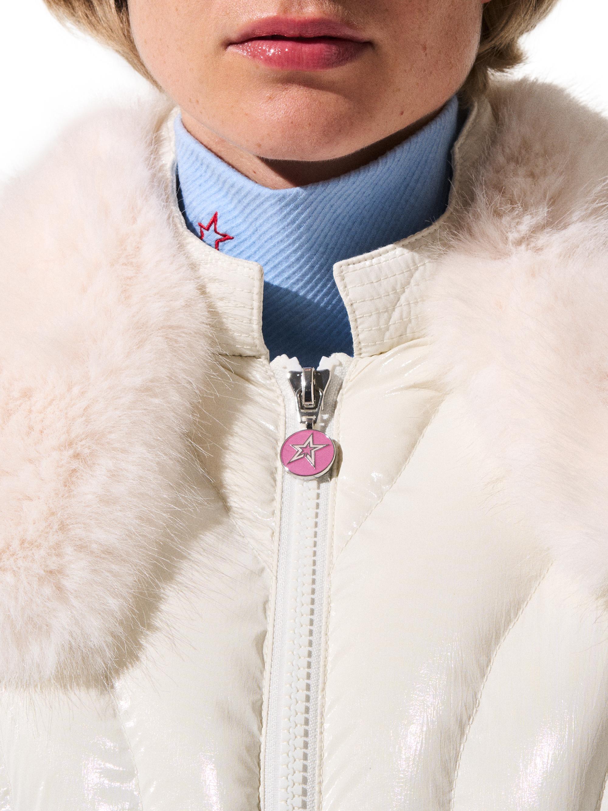 ジャケット・アウター Lumignon Quilting fur coat Lumignon original ♥ tweed fur snow jacket【ブラック