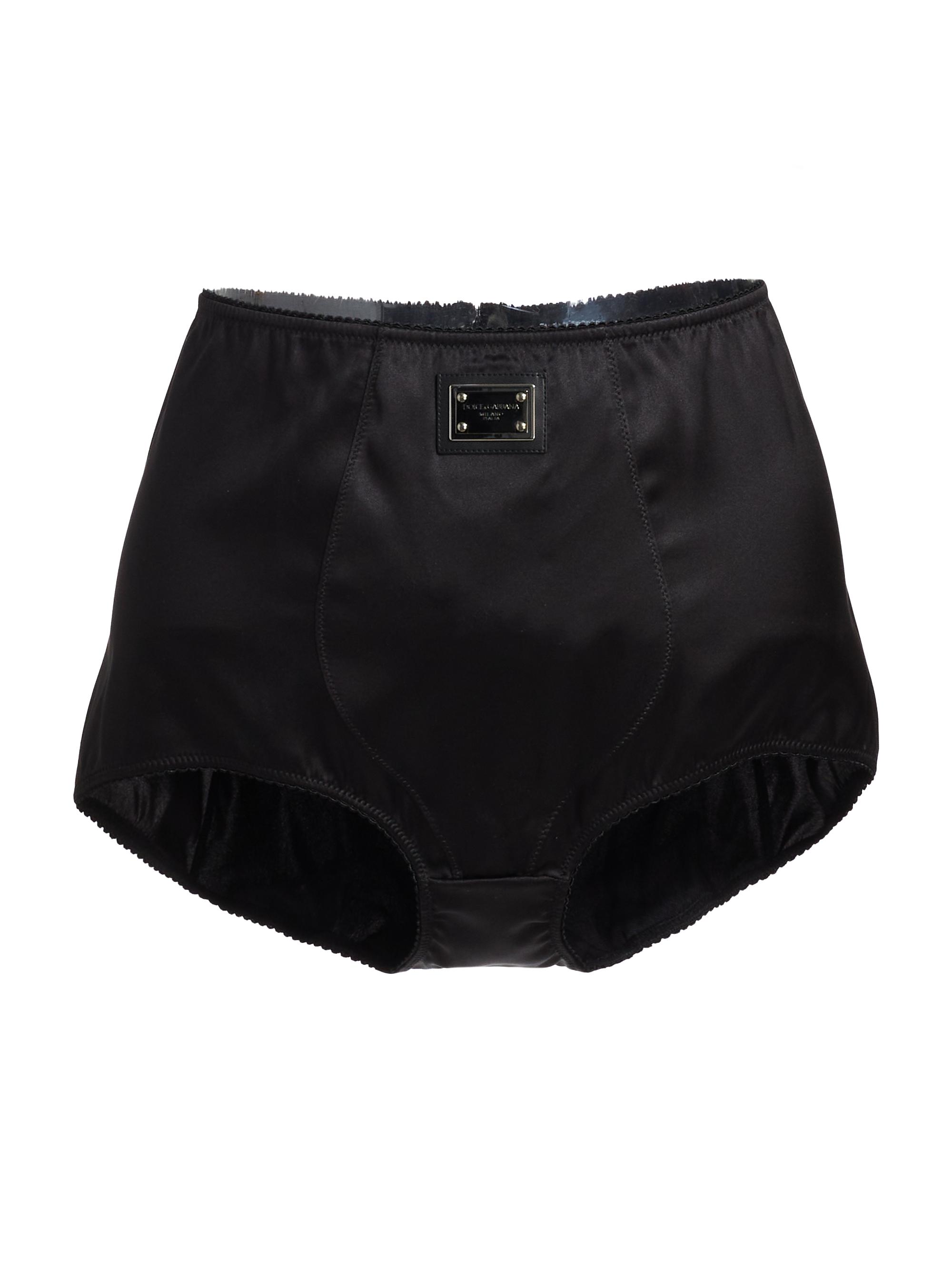 Dolce & Gabbana Women's Silk Satin Briefs - Black