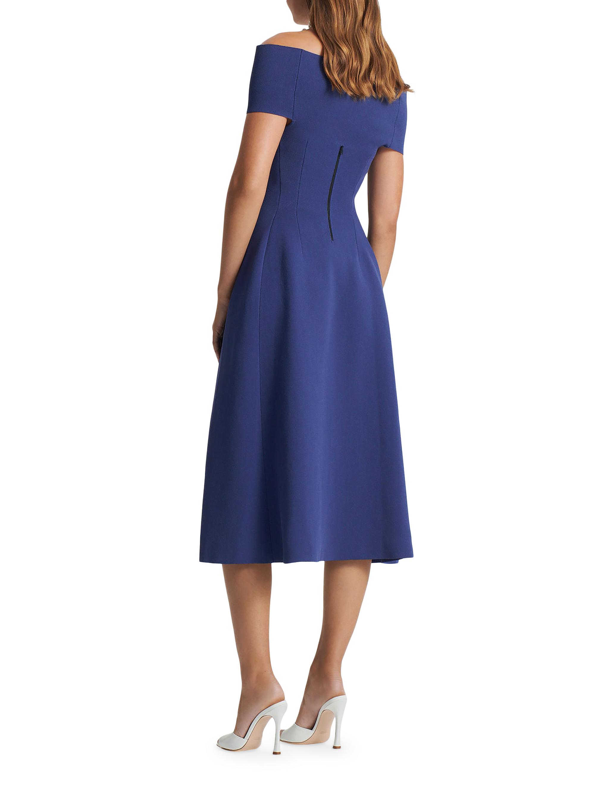 H*4様 Scanlan Theodore オフショルダー イブニングドレス 1 Scanlan Theodore Off-The-Shoulder Crepe Knit Midi Dress | Saks