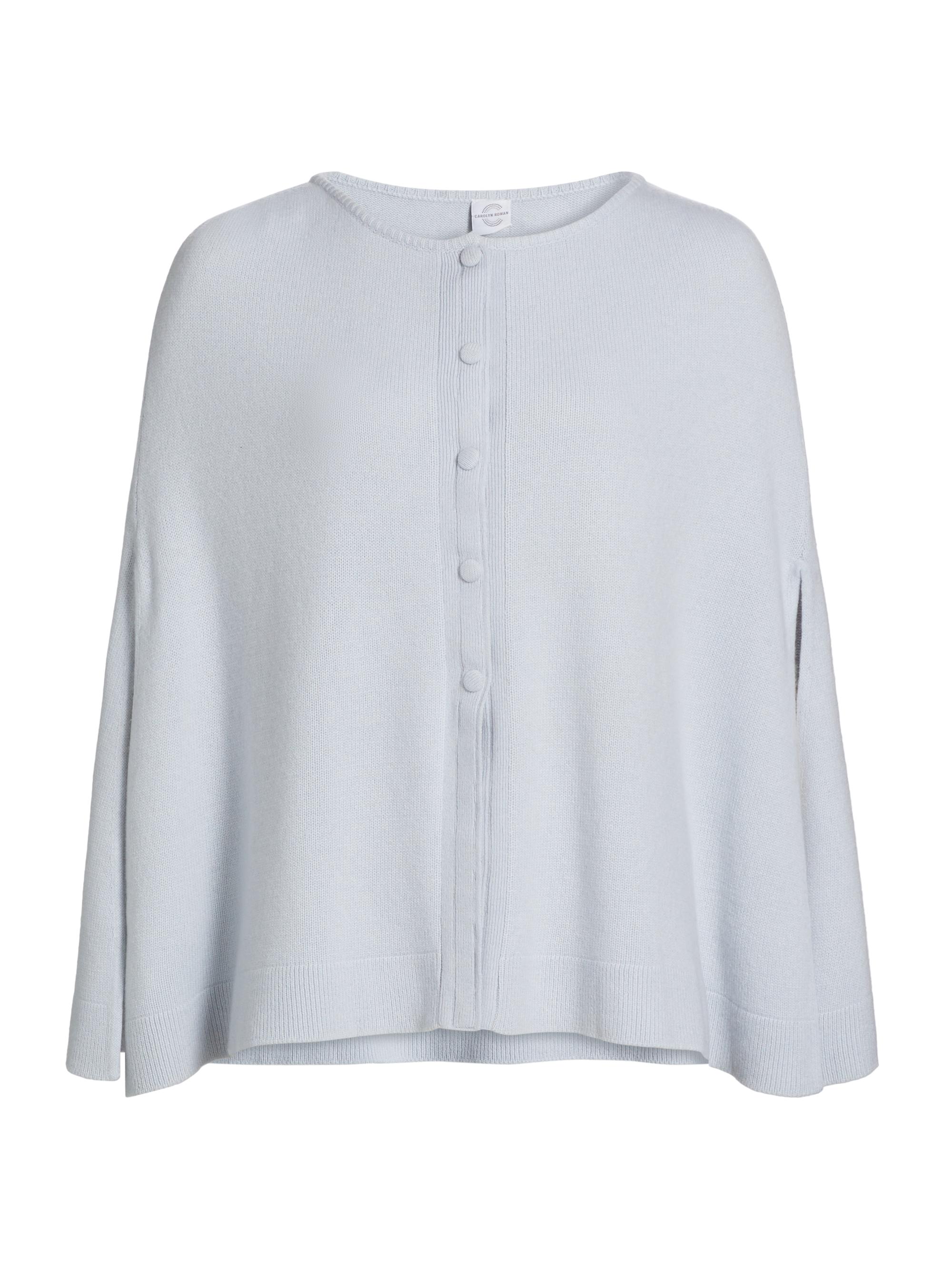 Carolyn Rowan Collection Women's Cashmere Heart Cut-Out Cape - Cloud Blue