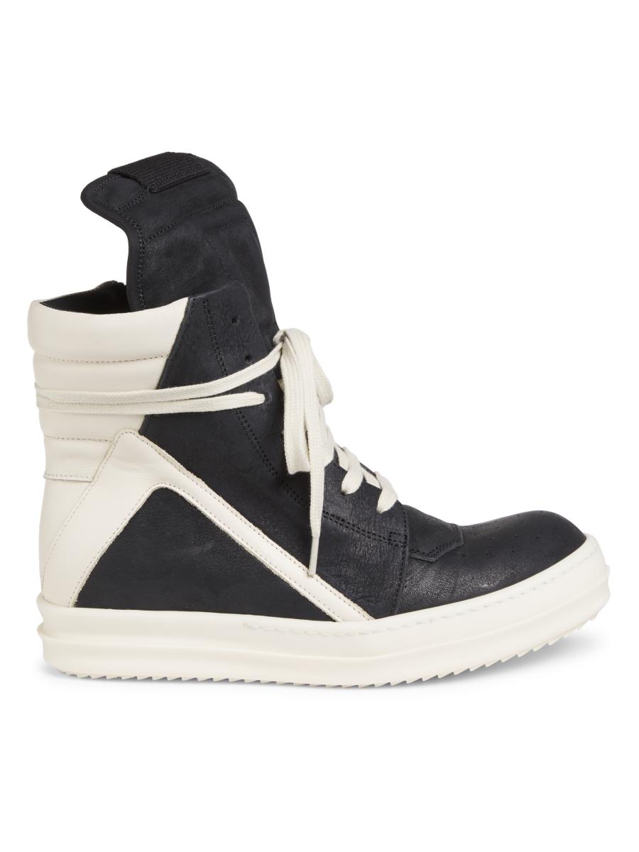 Rick Owens Geobasket Leather High-Top Sneakers | Saks Fifth