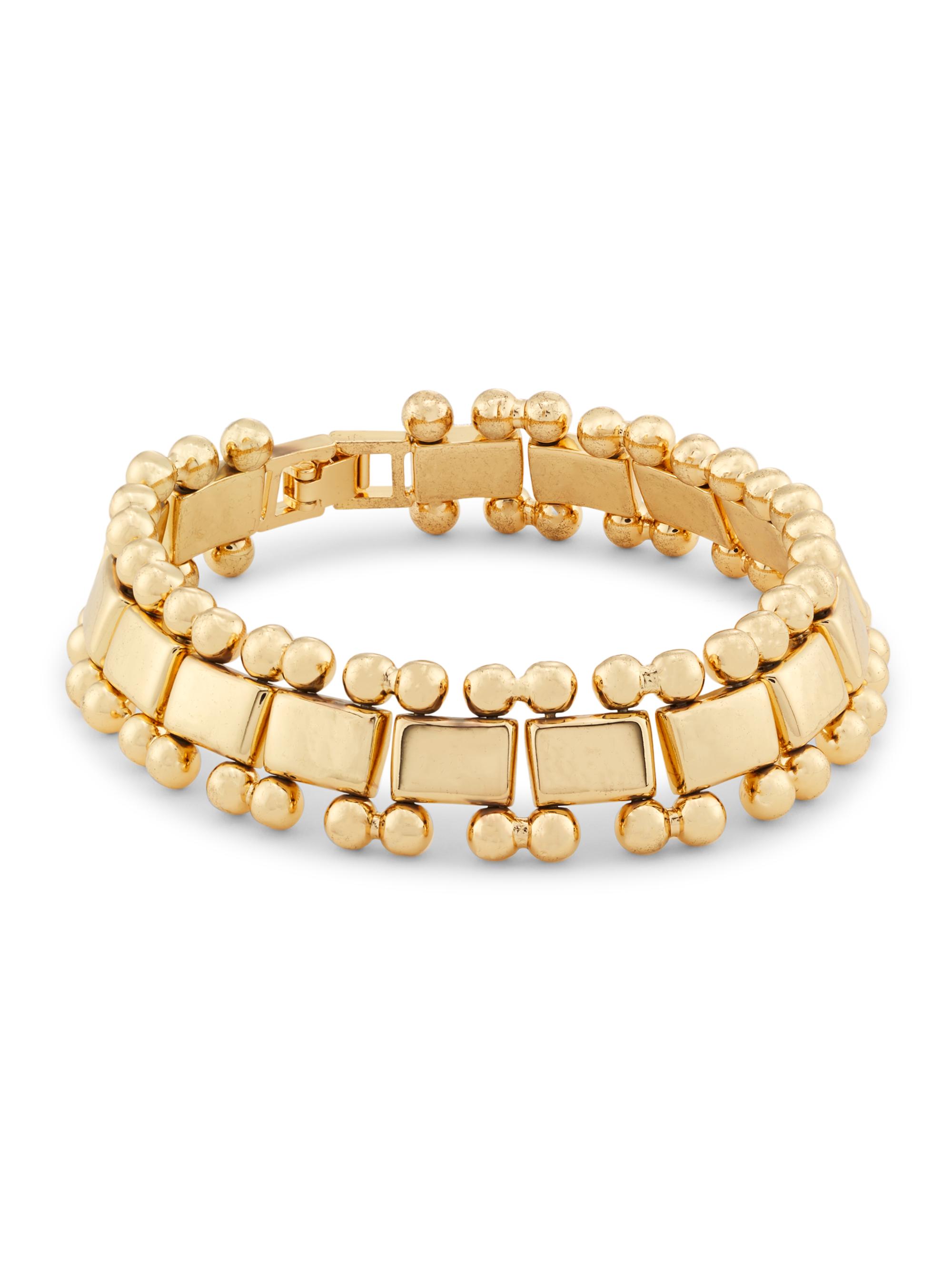 Kenneth Jay Lane Women's 14K-Gold-Plated Geometric Beaded Bracelet - Gold