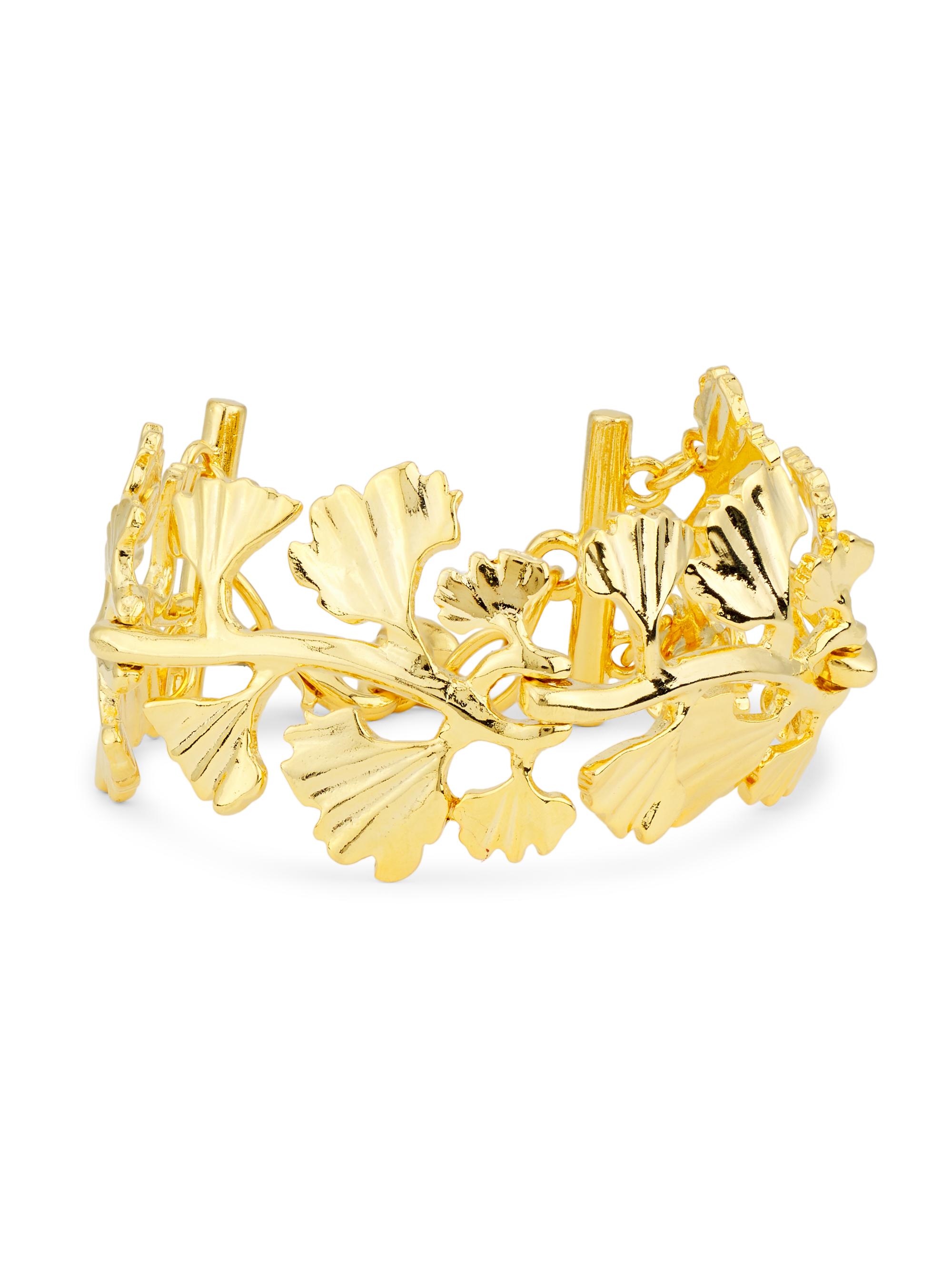Kenneth Jay Lane Women's Leaves On Vine Goldtone Bracelet - Gold