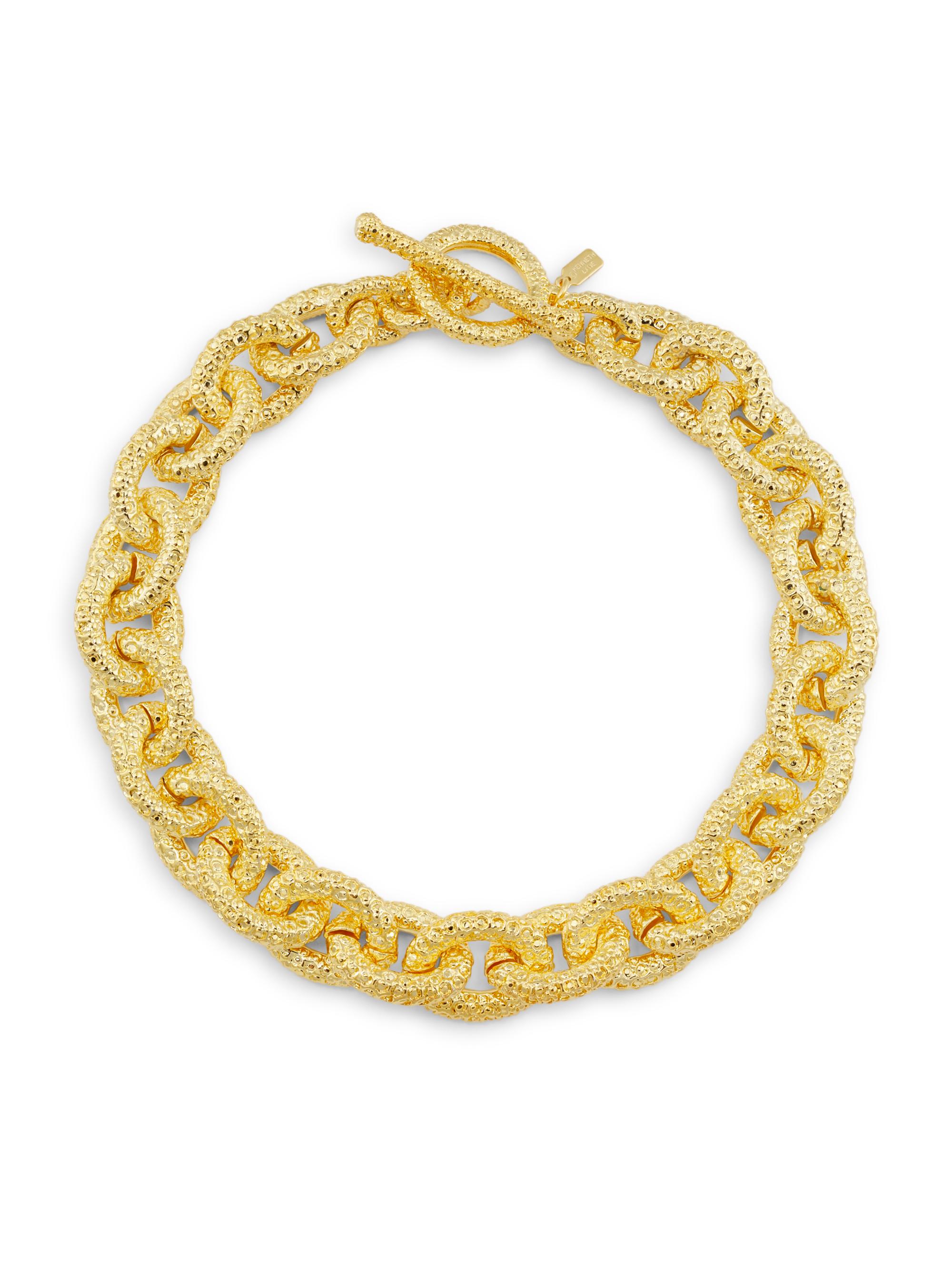 Kenneth Jay Lane Women's Goldtone Textured Link Necklace - Gold