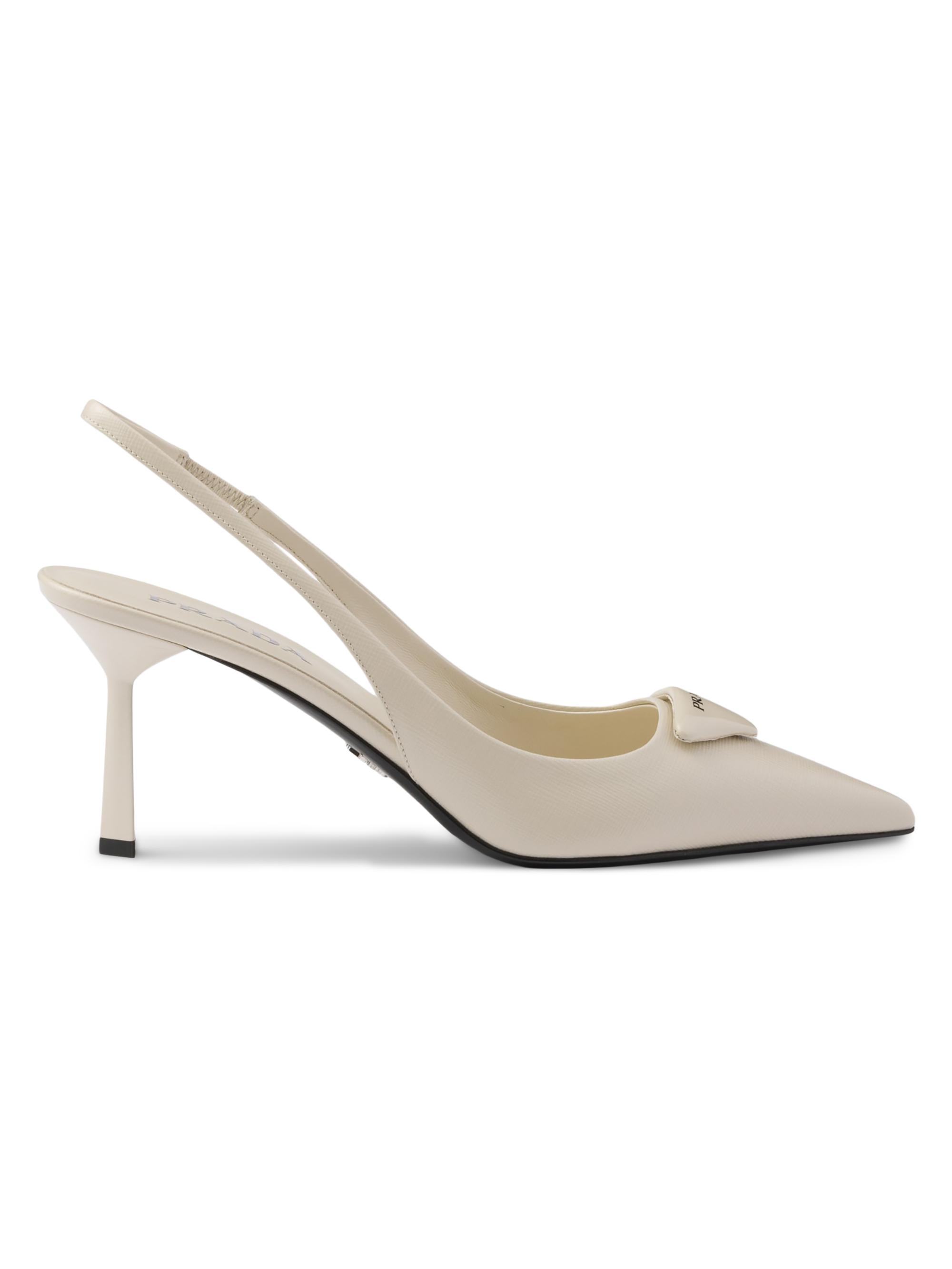 新品同様　PRADA　エナメル　ゴールド ロゴ サイズ37 袋箱付　ハイヒール PRADA Metallic Leather Logo Pumps Heels Shoes Platino Gold $1250