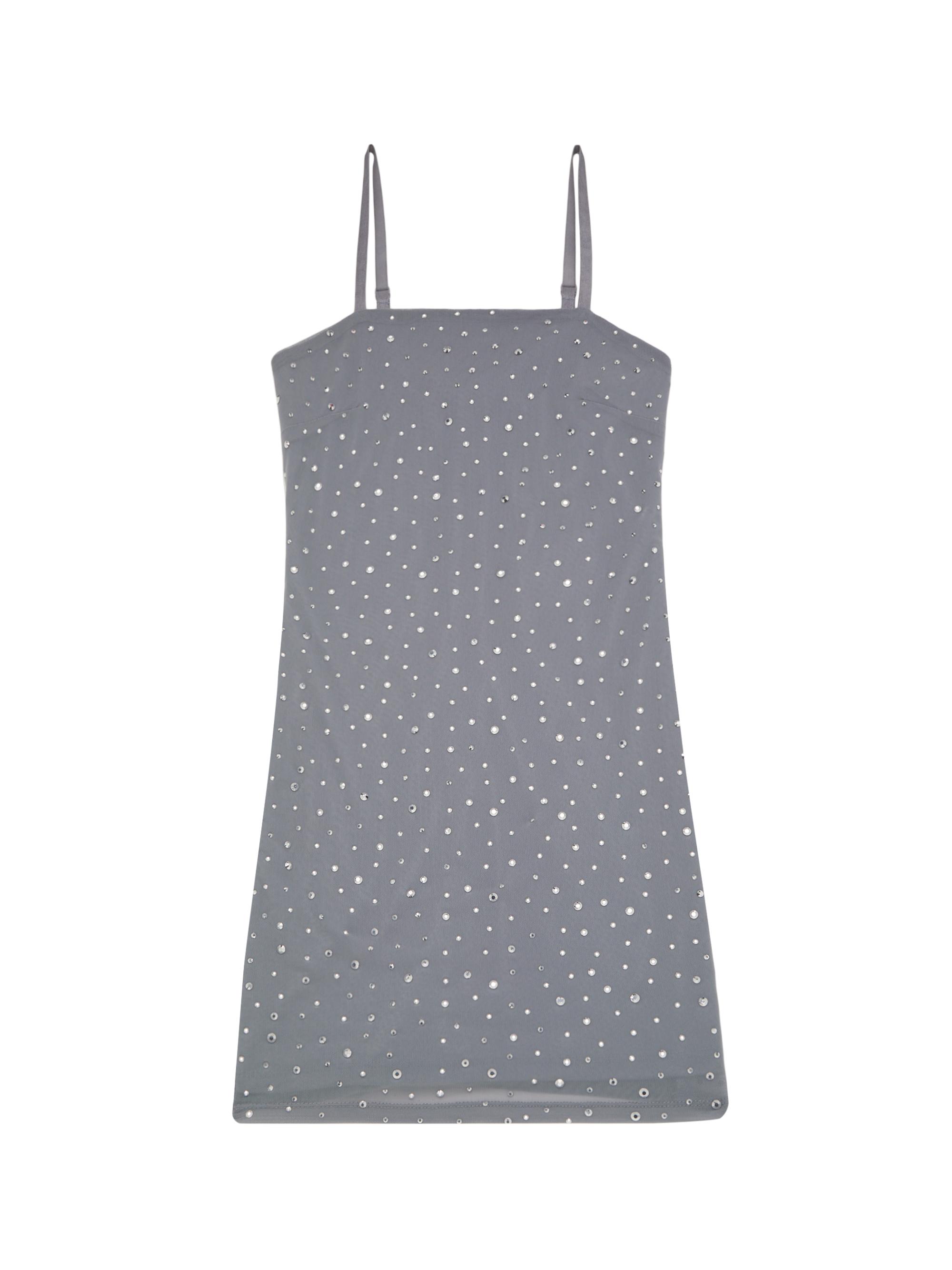 Theme Girl's Brooke Studded Dress - Silver