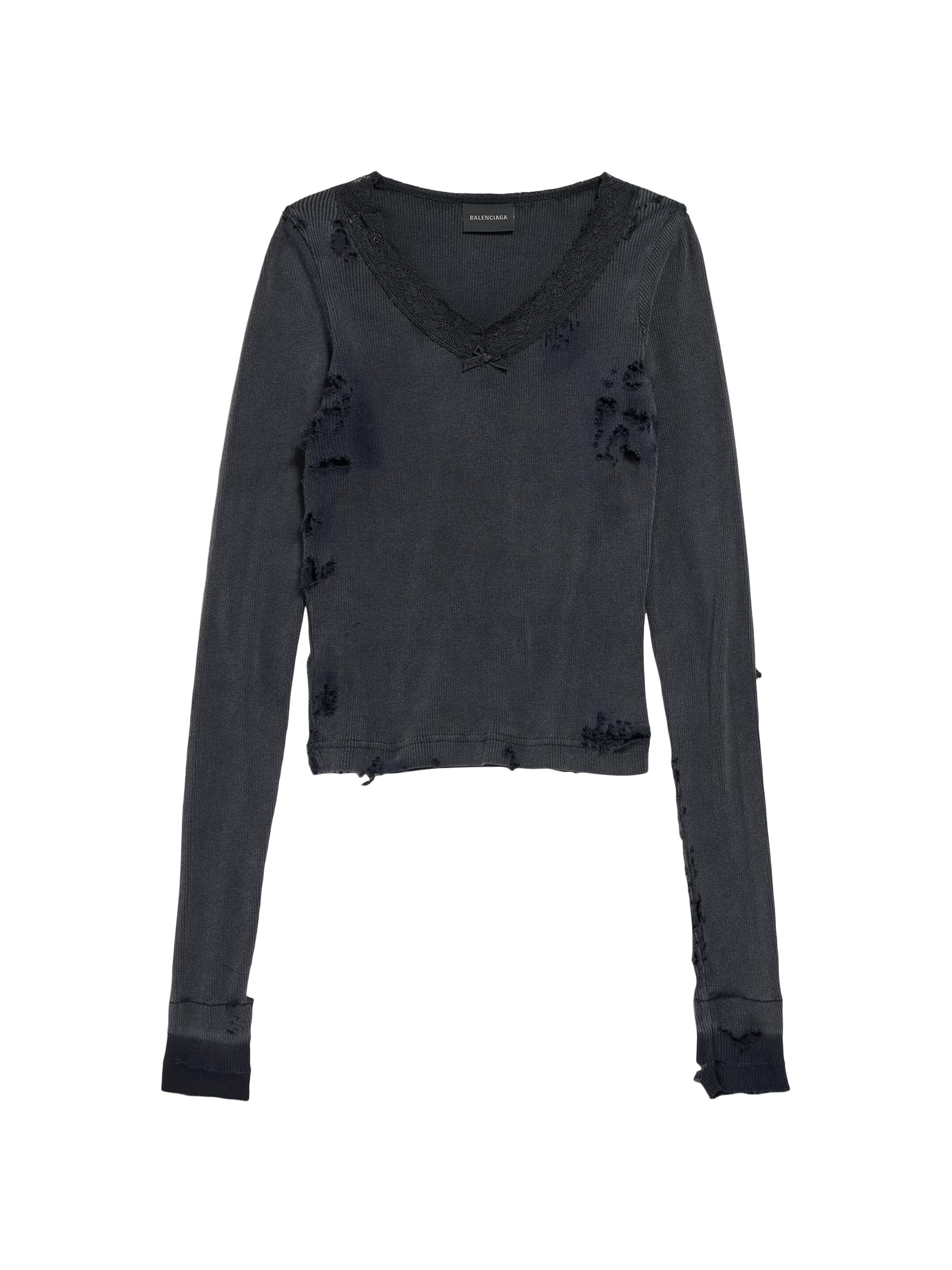 Balenciaga Distressed Lingerie Top | Saks Fifth Avenue