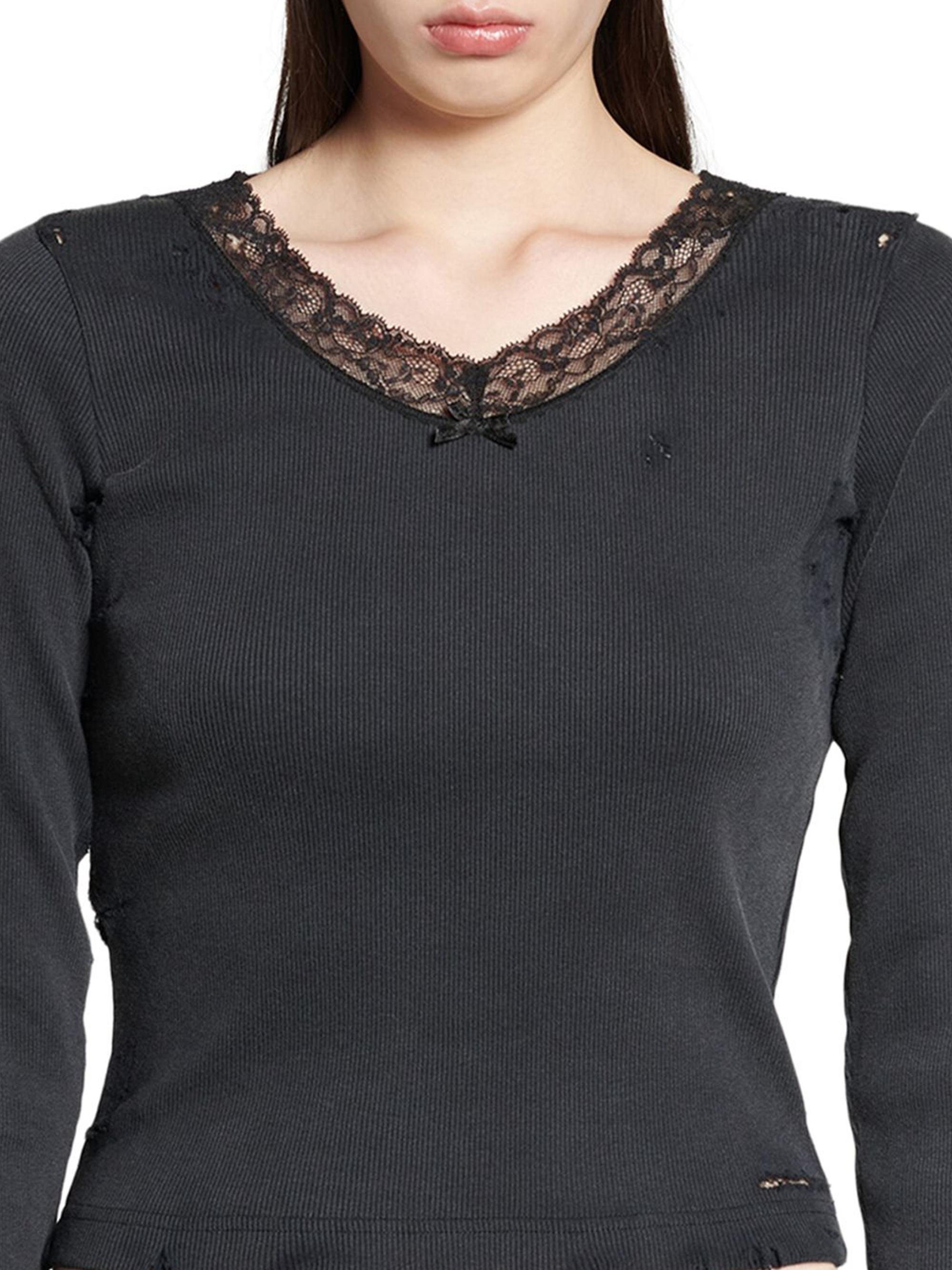 BALENCIAGA DISTRESSED LINGERIE TOP XL