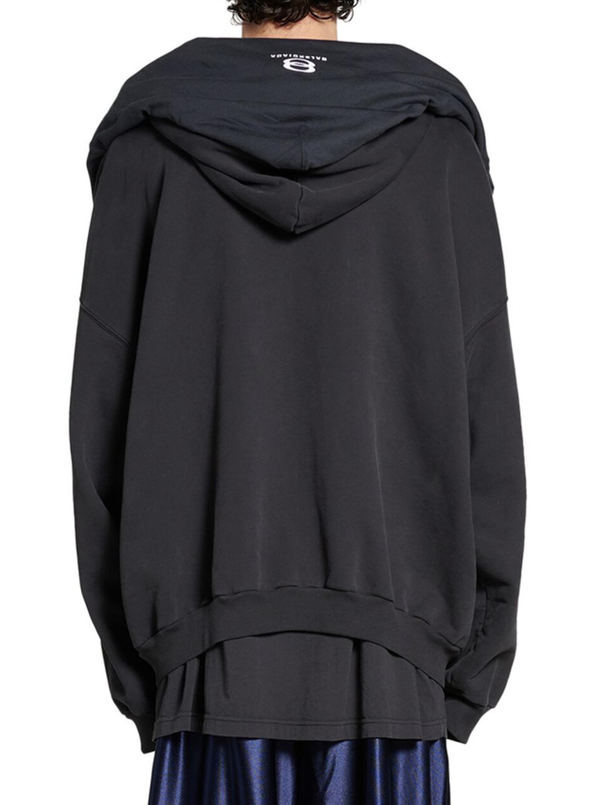 Balenciaga Unity Sports Icon Incognito Oversized Zip-Up Hoodie