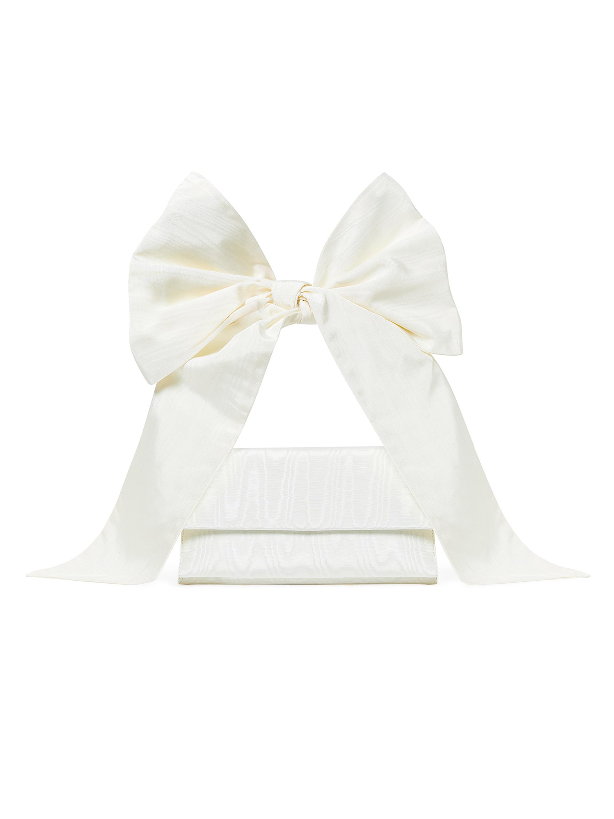 Loeffler Randall Women's Ramona Bow Moiré Shoulder Bag - Cream