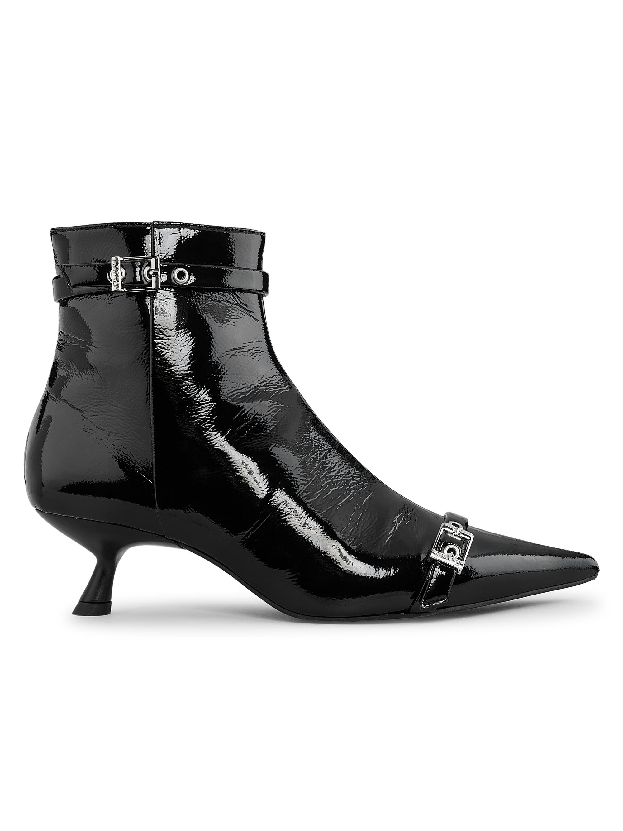 Ganni Women's Eyelets 50MM Ankle Boots - Black