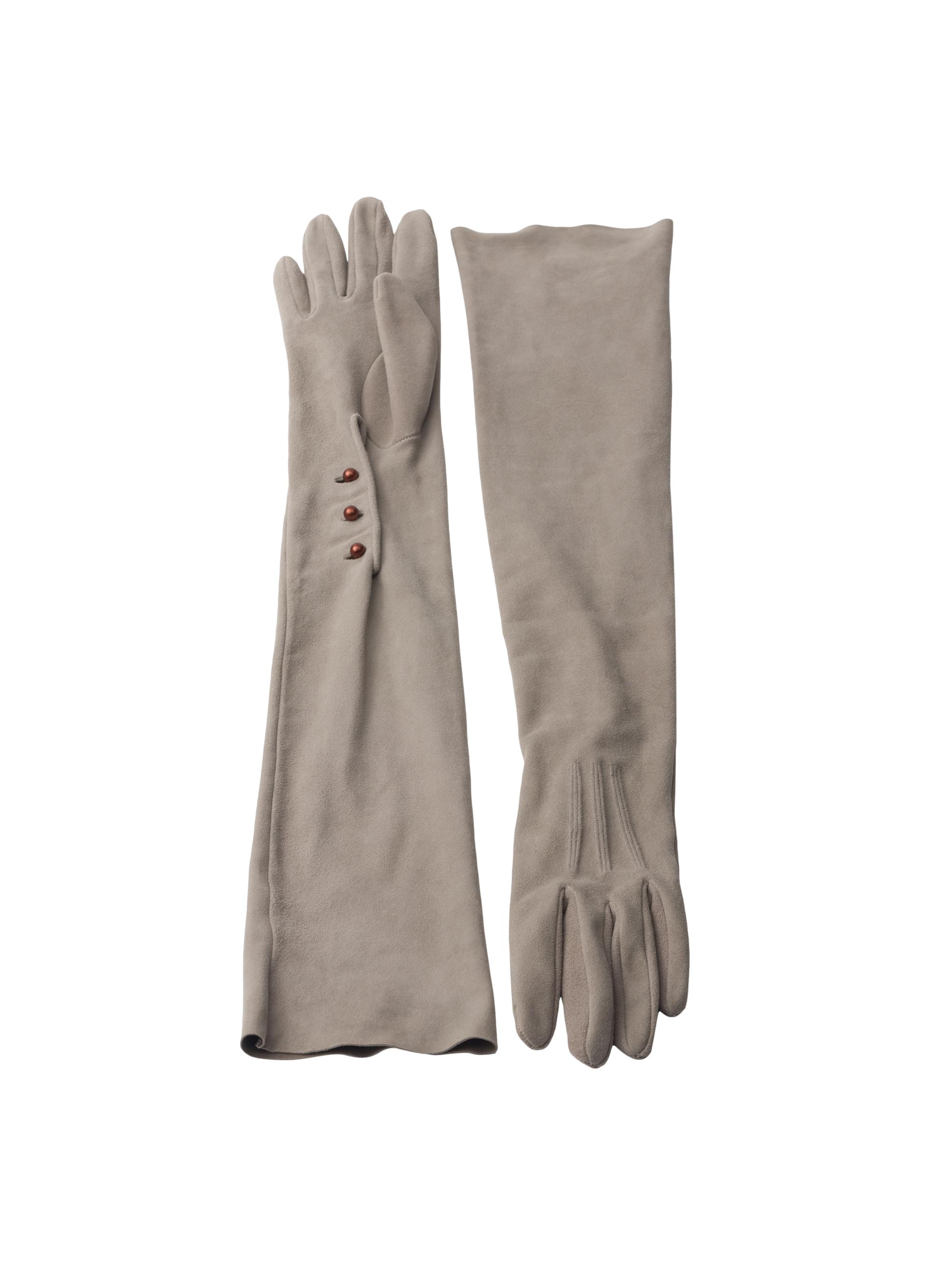 Prada Women's Suede Gloves - Grey