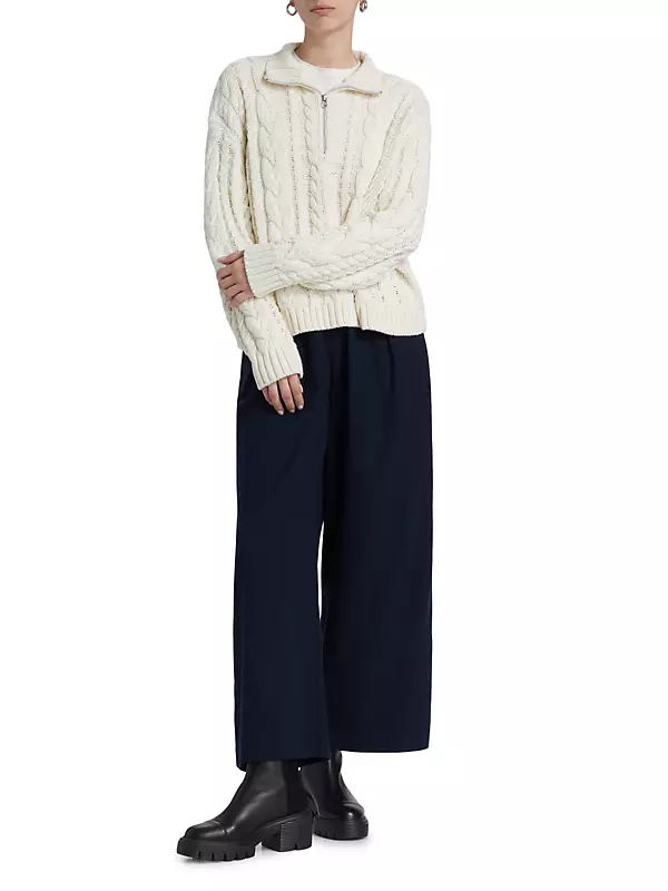 Shop Jenni Kayne Cotton Cable-Knit Zip Sweater | Saks Fifth Shop Jenni Kayne Cotton Cable-Knit Zip Sweater | Saks Fifth