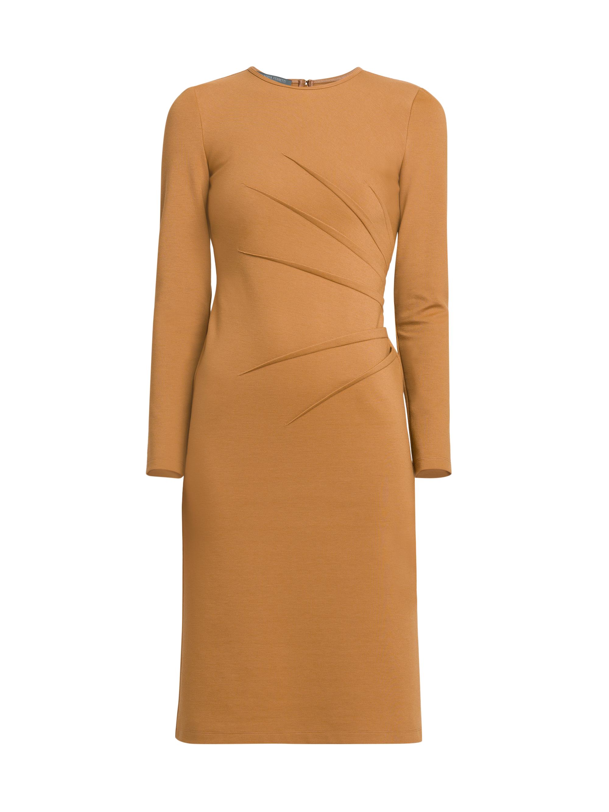 Alberta Ferretti Women's Seamed Stretch-Jersey Dress - Beige