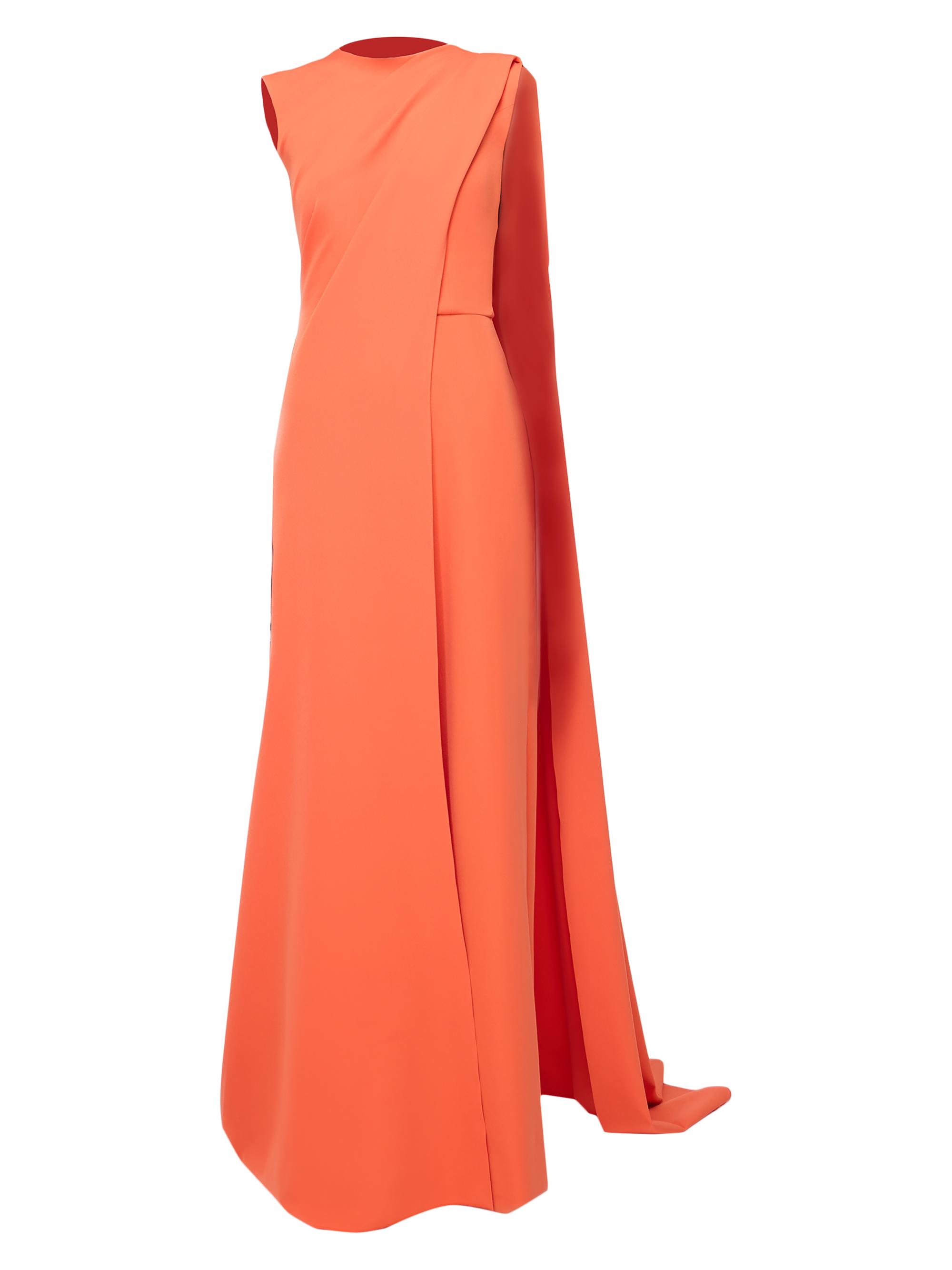 Honayda Women's Sleeveless Cape Jumpsuit - Orange