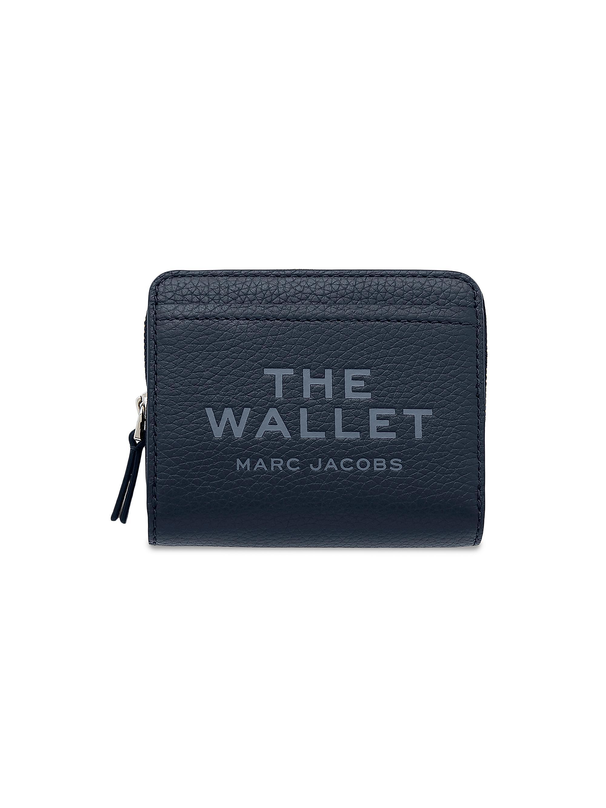 Marc Jacobs Women's The Leather Mini Compact Wallet - Blue Sea