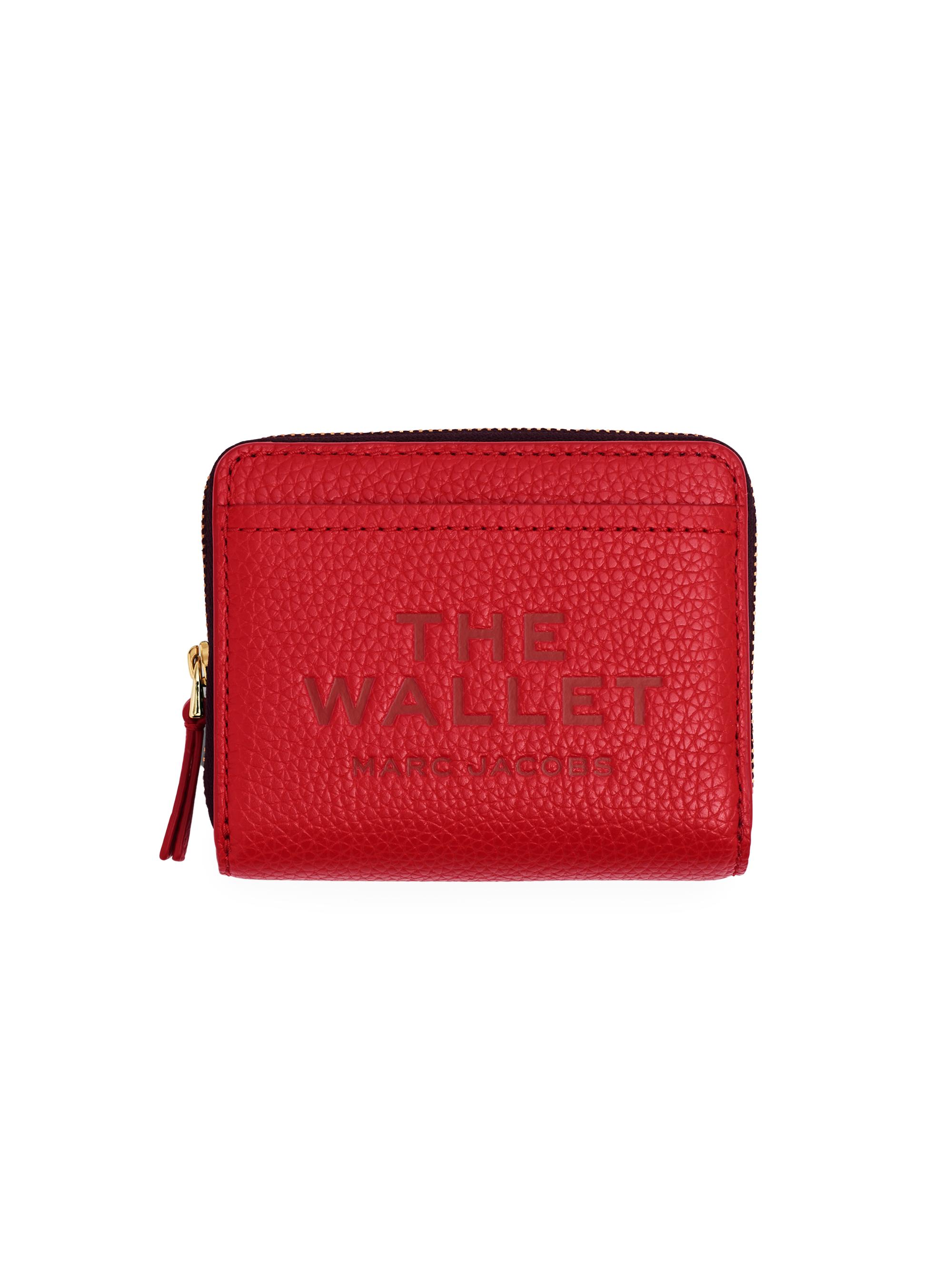Marc Jacobs Women's The Leather Mini Compact Wallet - True Red